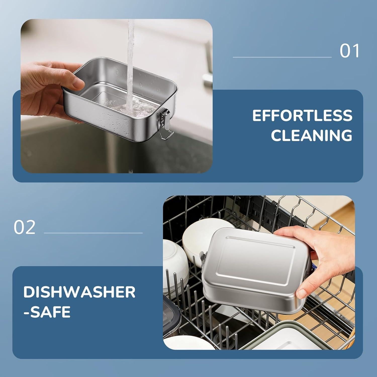 Caja de Almuerzo Bento G.a HOMEFAVOR Acero Inoxidable 800 ml