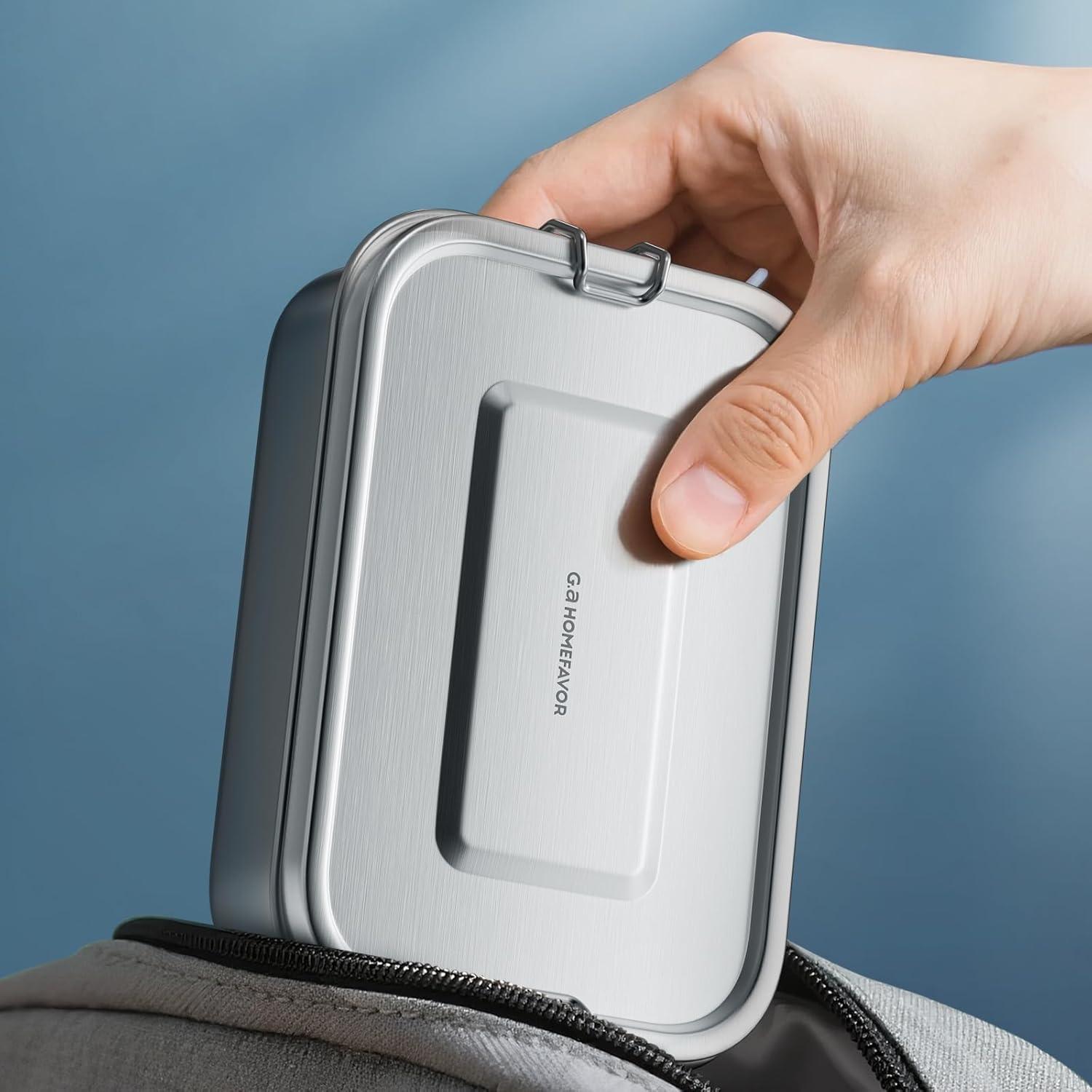 Caja de Almuerzo Bento G.a HOMEFAVOR Acero Inoxidable 800 ml