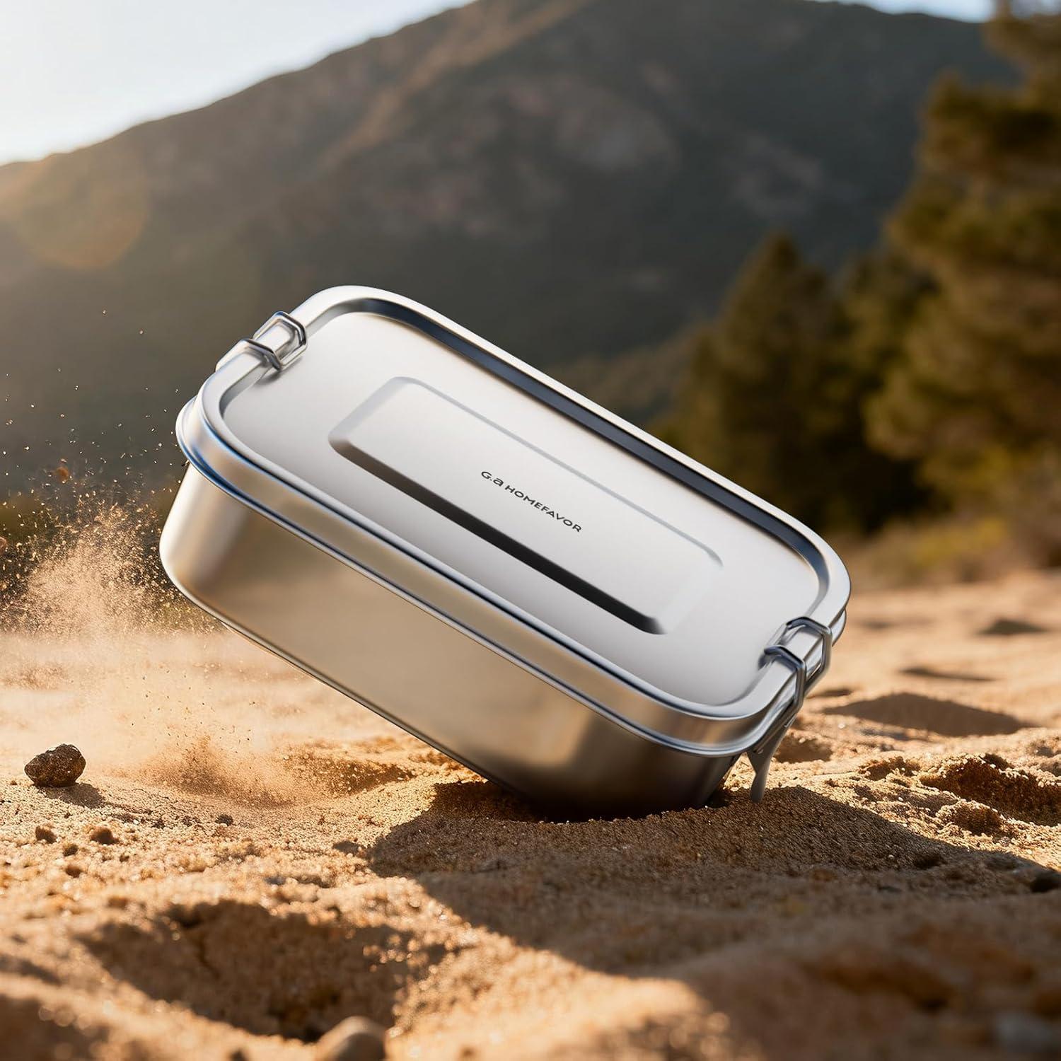 Caja de Almuerzo Bento G.a HOMEFAVOR Acero Inoxidable 800 ml