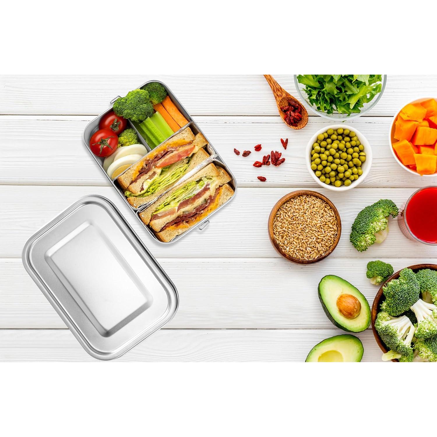 Caja Bento de Acero Inoxidable TeamFar 1400ML Hermética