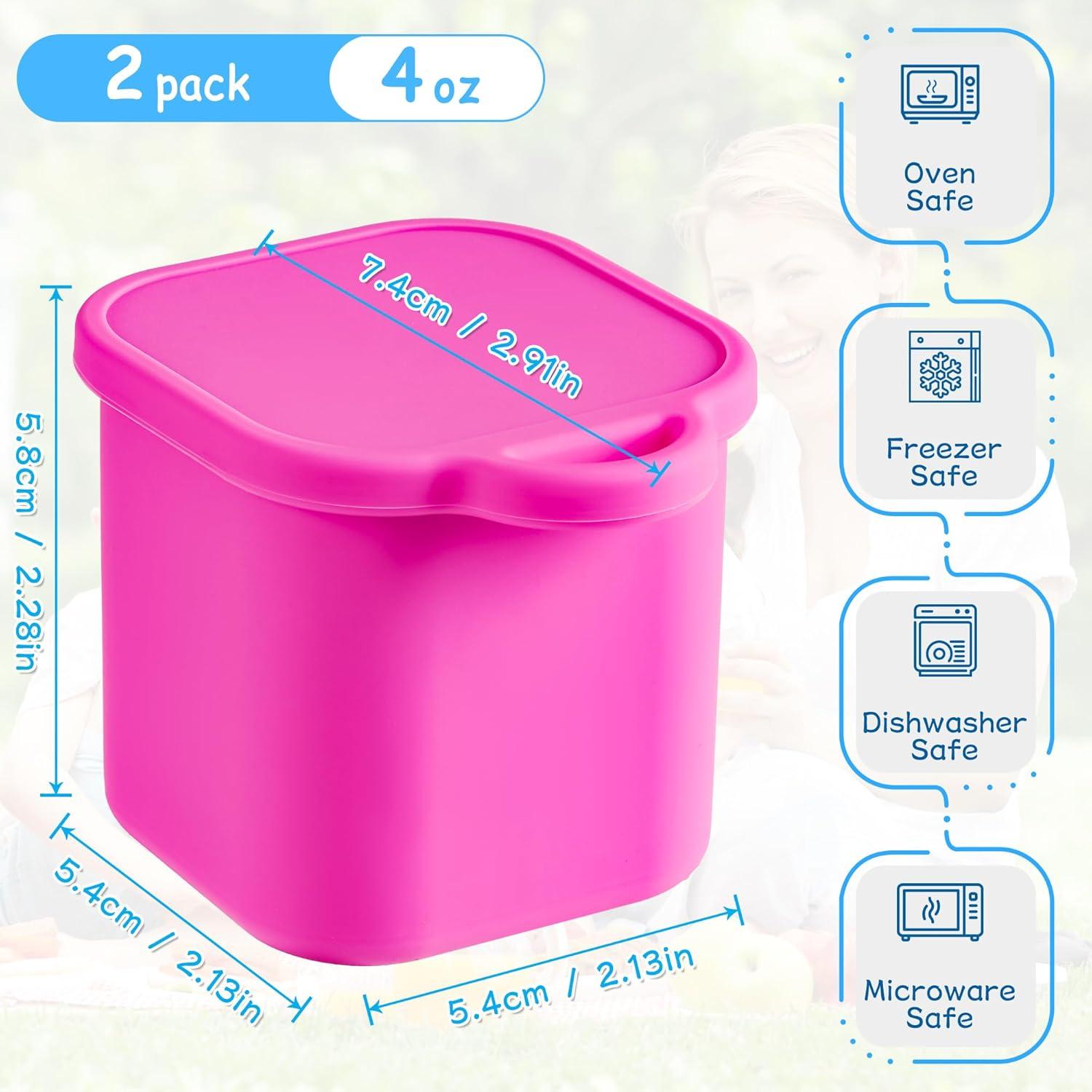 Contenedores de Silicona Ecurfu 2x 128ml a Prueba de Fugas