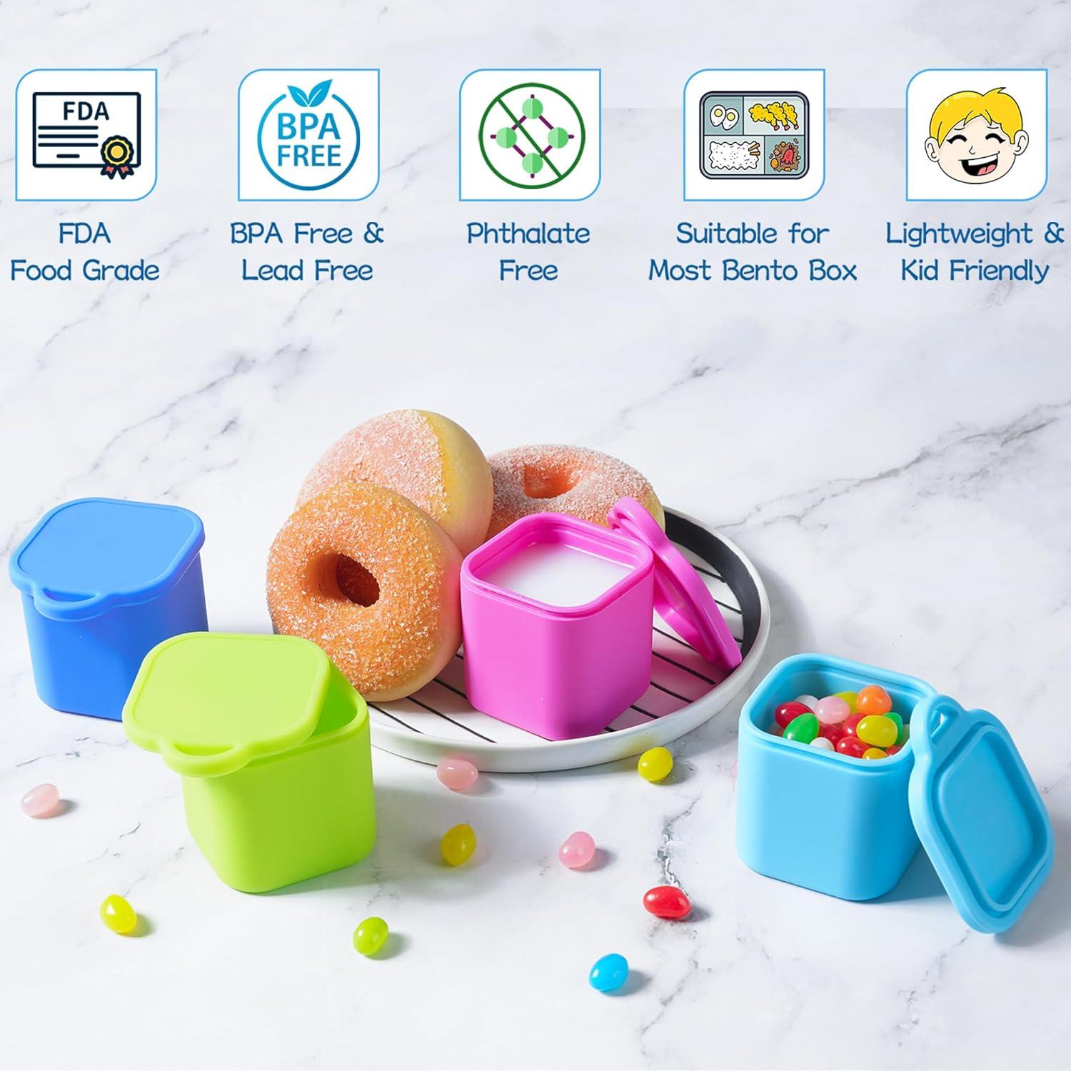 Contenedores de Silicona Ecurfu 2x 128ml a Prueba de Fugas