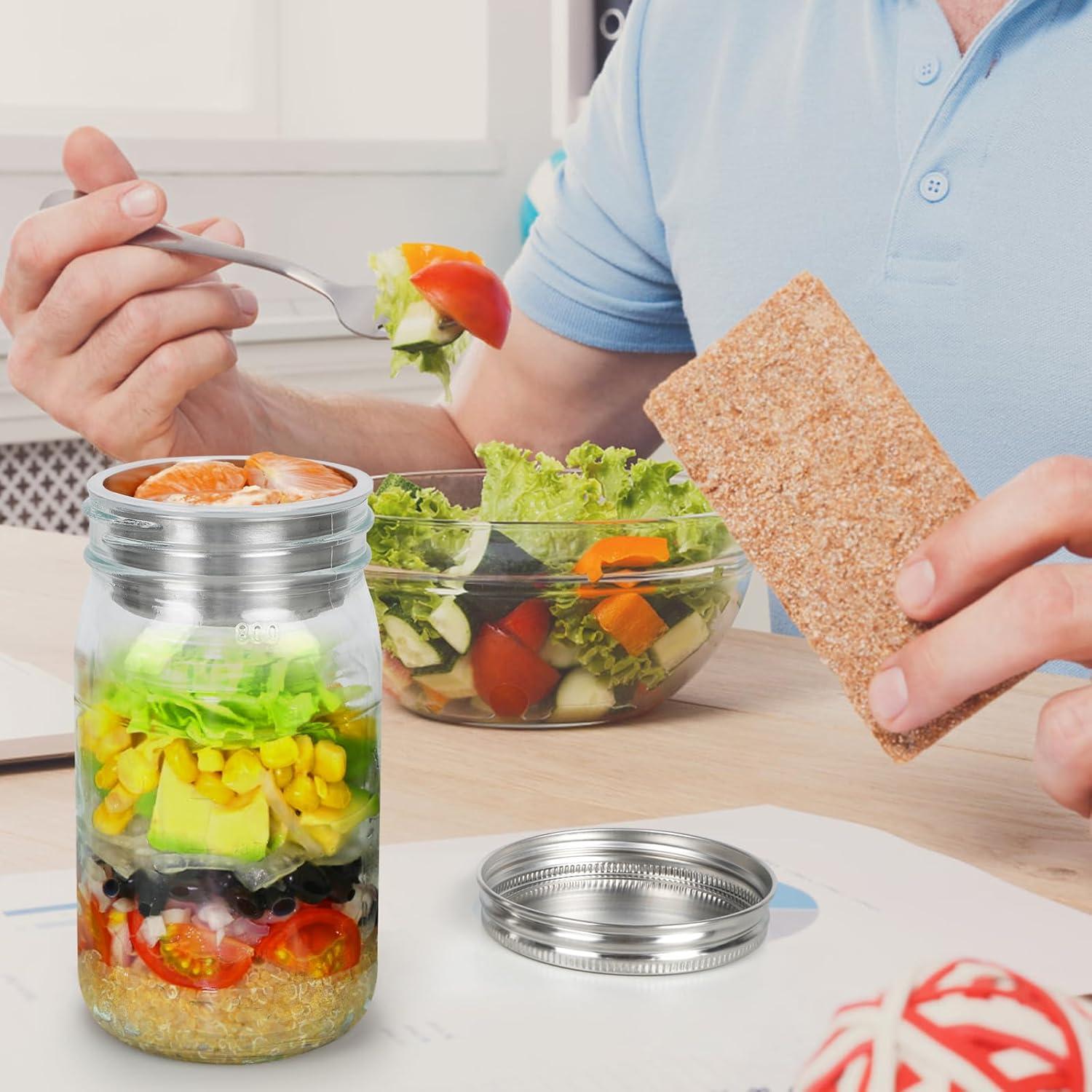 Tazas Divisoras de Ensalada Acero Inoxidable 304 Paquete de 2