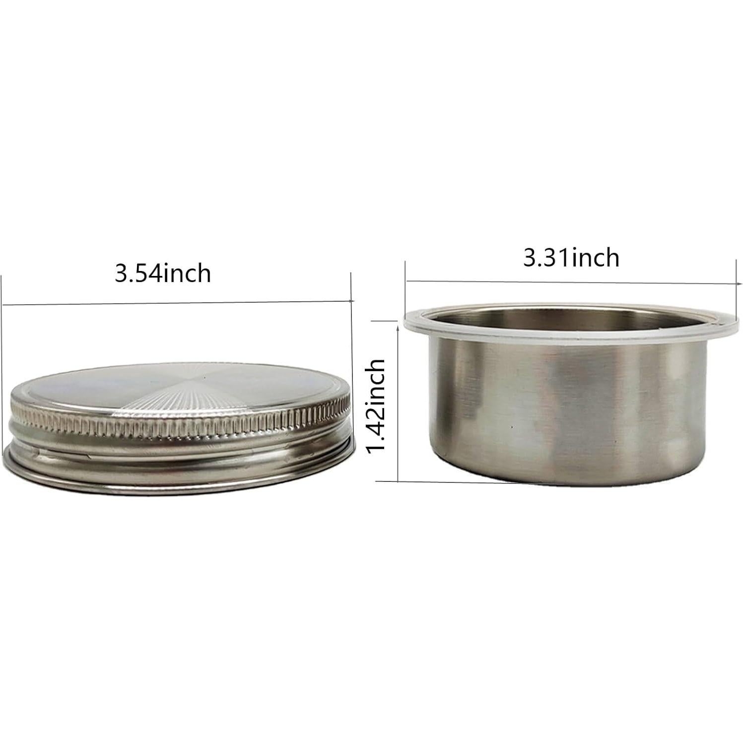 Tazas Divisoras de Ensalada Acero Inoxidable 304 Paquete de 2