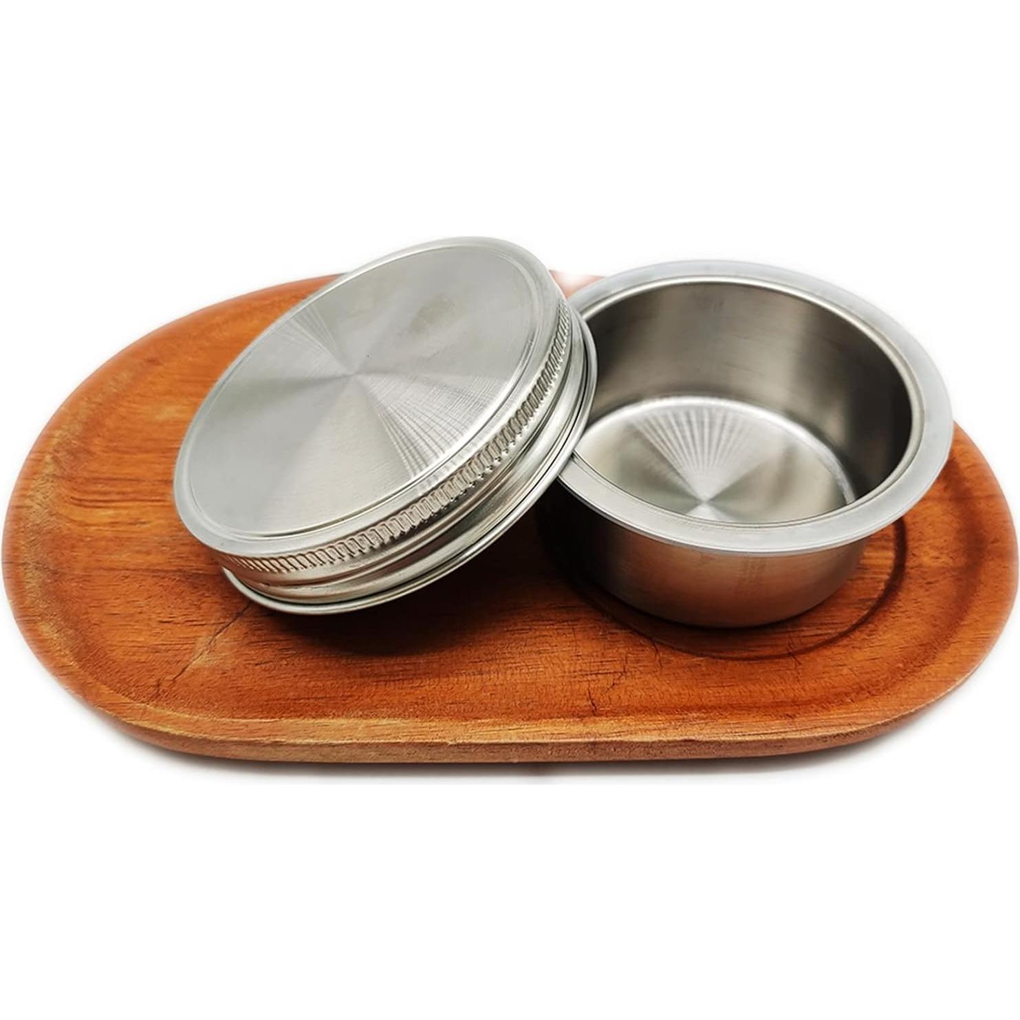 Tazas Divisoras de Ensalada Acero Inoxidable 304 Paquete de 2