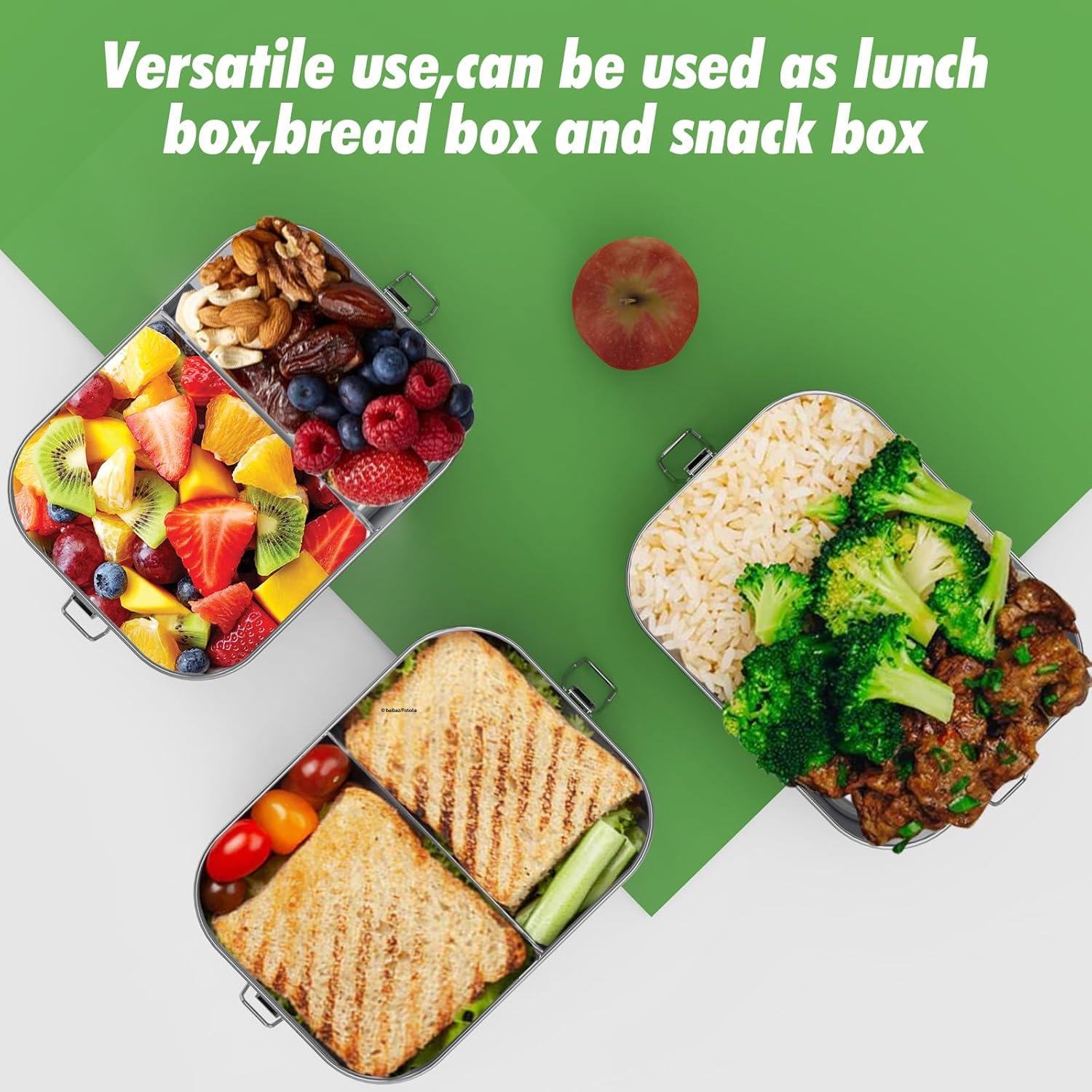 Caja de Almuerzo VITCOCO Acero Inoxidable 1200ml a Prueba de Fugas