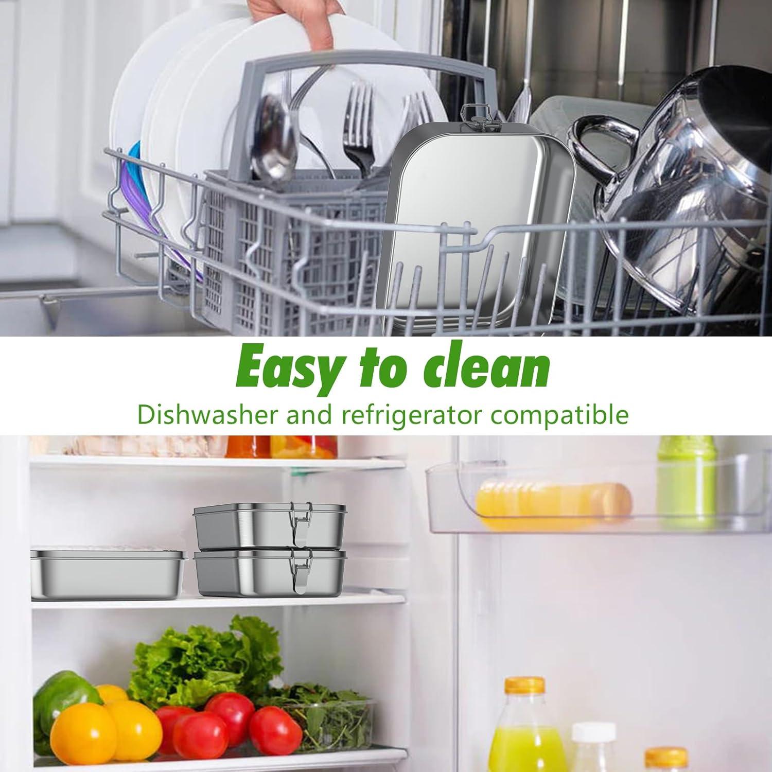 Caja de Almuerzo VITCOCO Acero Inoxidable 1200ml a Prueba de Fugas