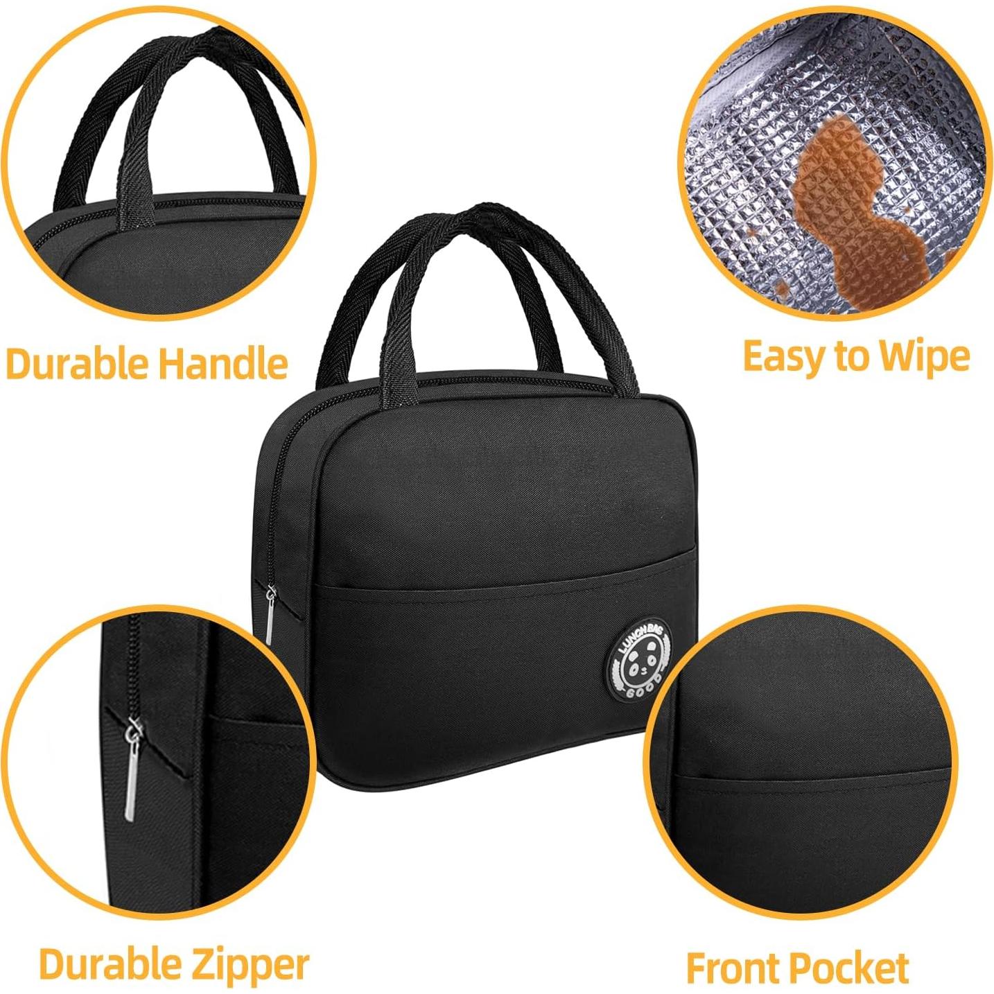 Caja Bento Healfyya 1800ml con Bolsa Almuerzo Negra