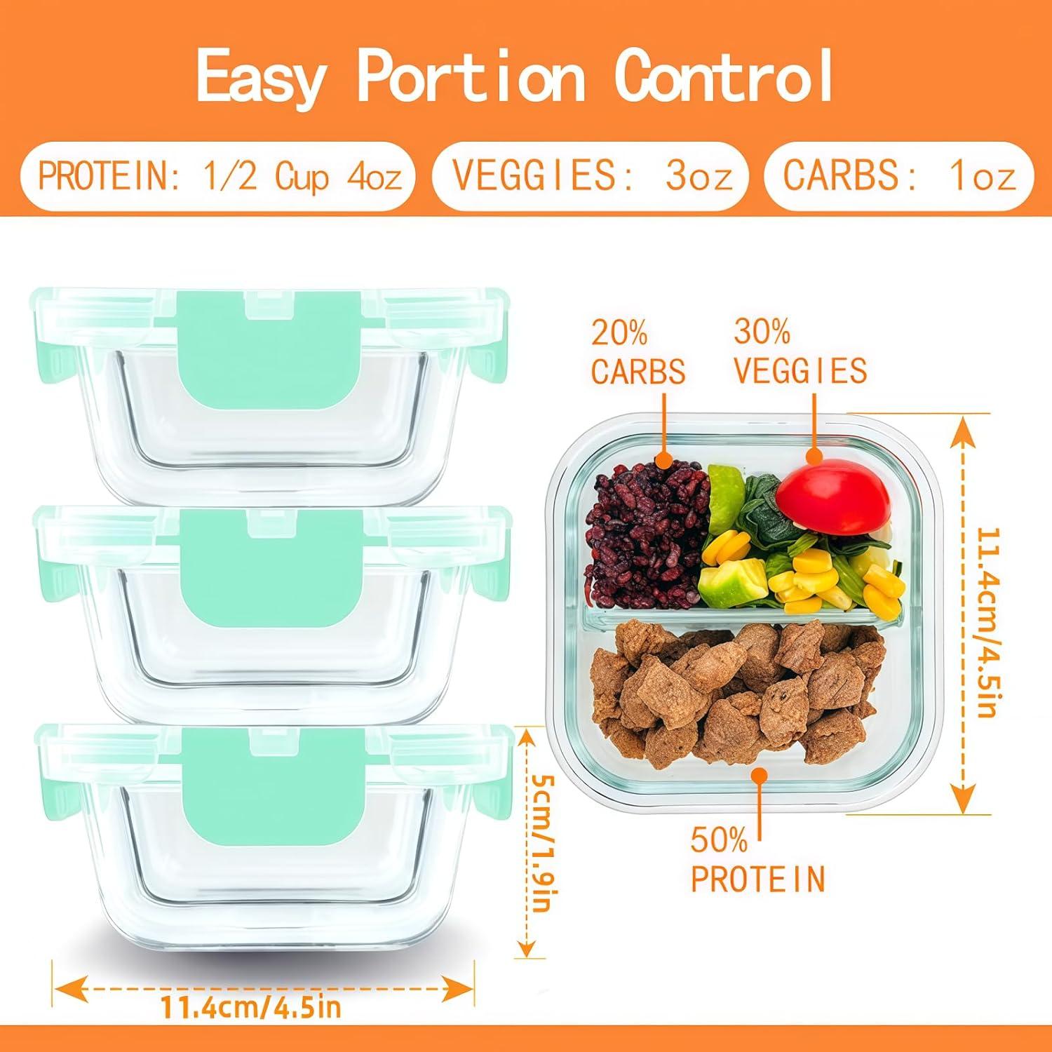 Contenedores de Comida Bariátrica Nafhone 3 Piezas 0.24L