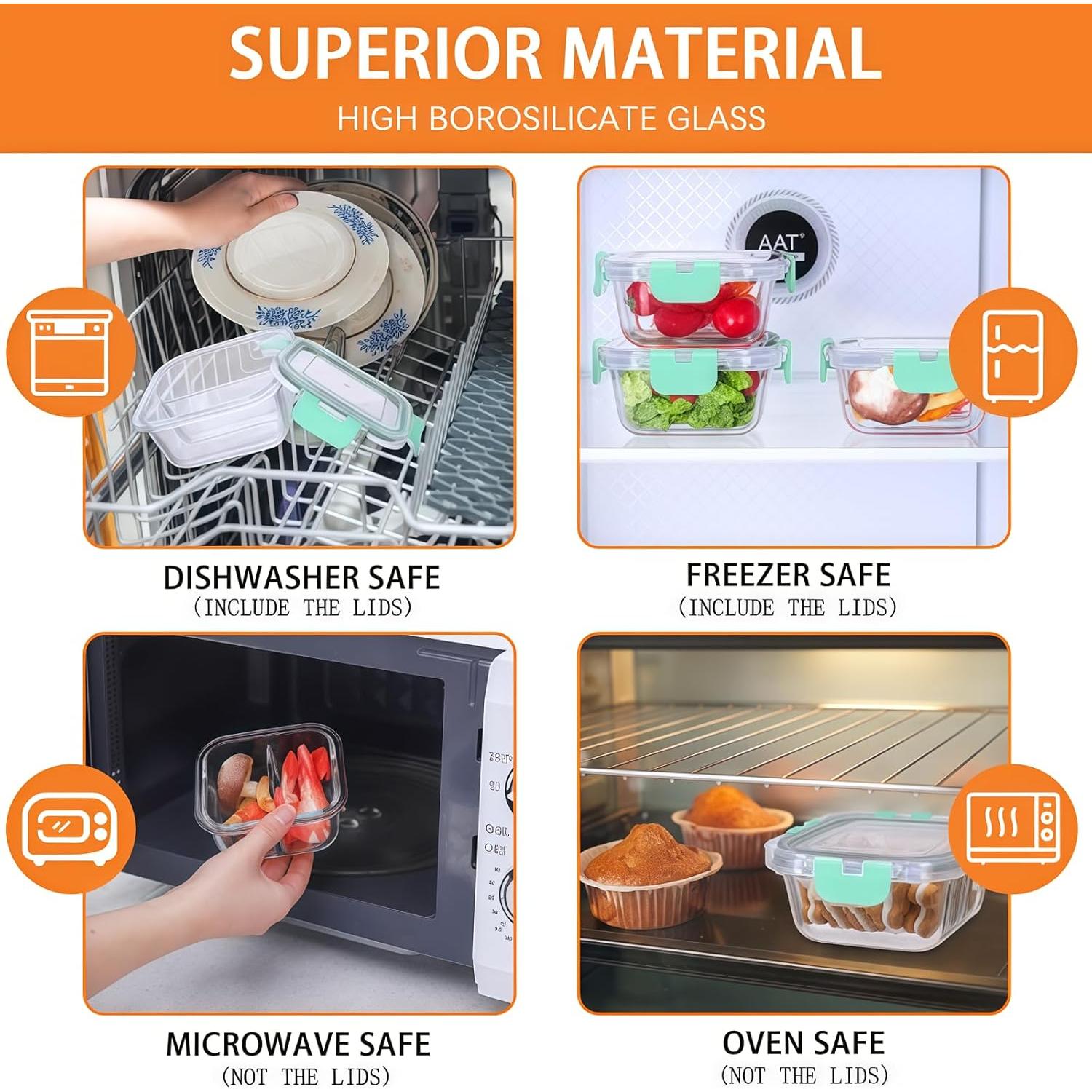 Contenedores de Comida Bariátrica Nafhone 3 Piezas 0.24L