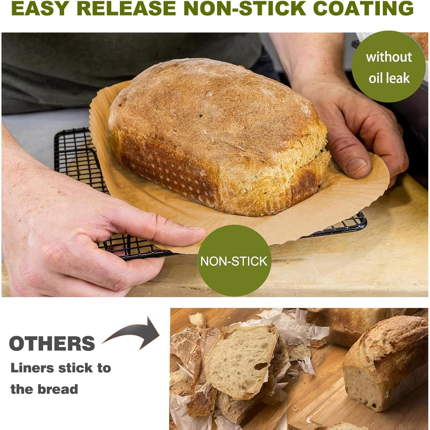 Forros para Pan de Molde Antiadherentes Mutvle 125 Pcs 9x5"