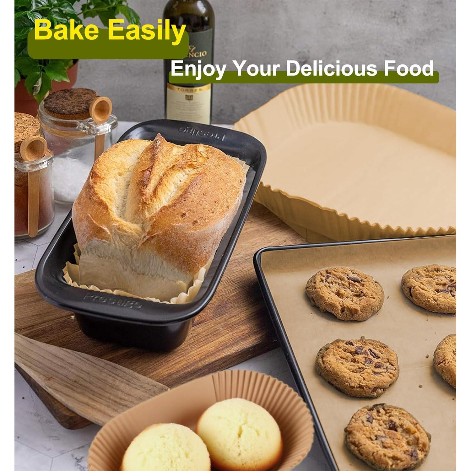 Forros para Pan de Molde Antiadherentes Mutvle 125 Pcs 9x5"