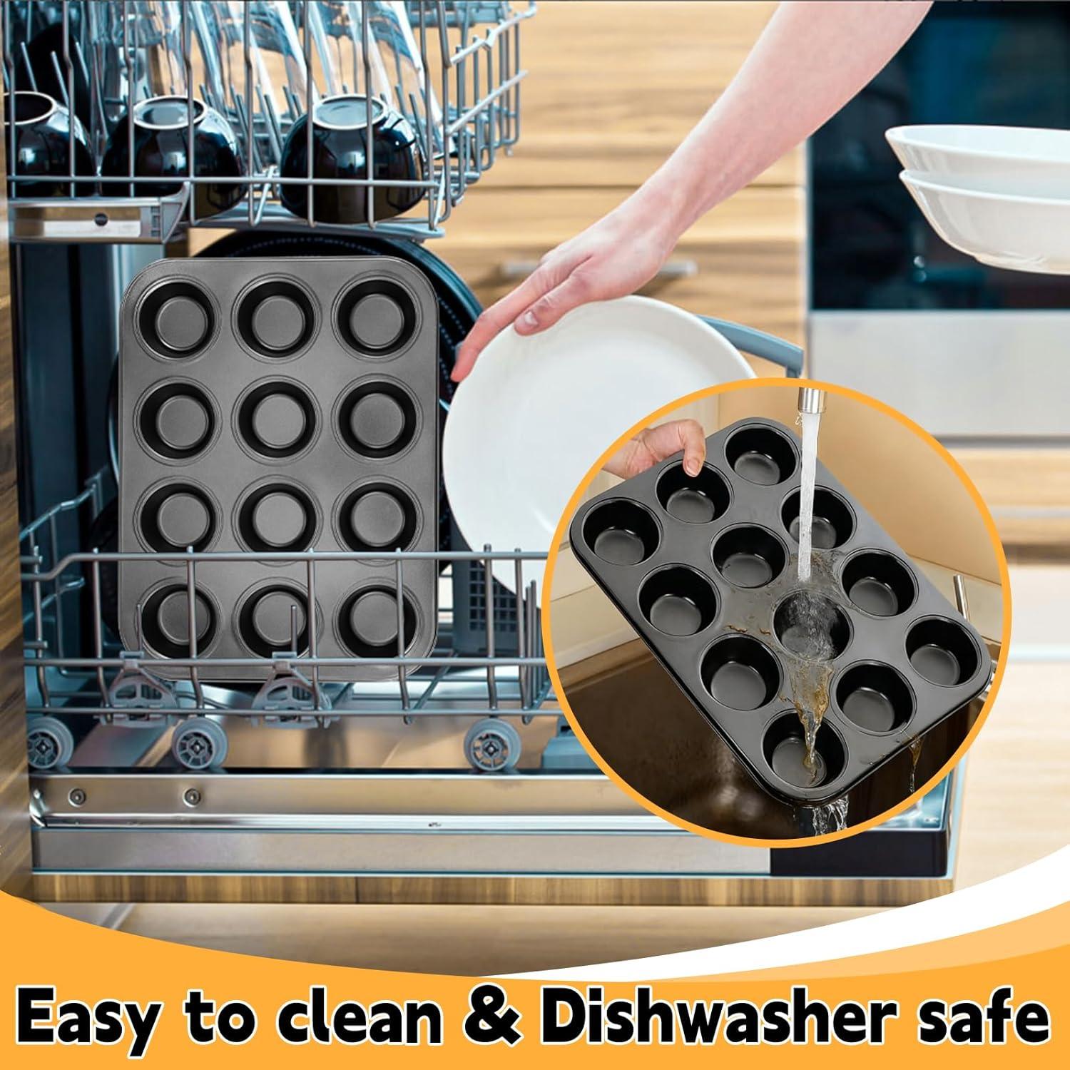 Molde para Muffin Unokit 12 Tazas Acero al Carbono Antiadherente