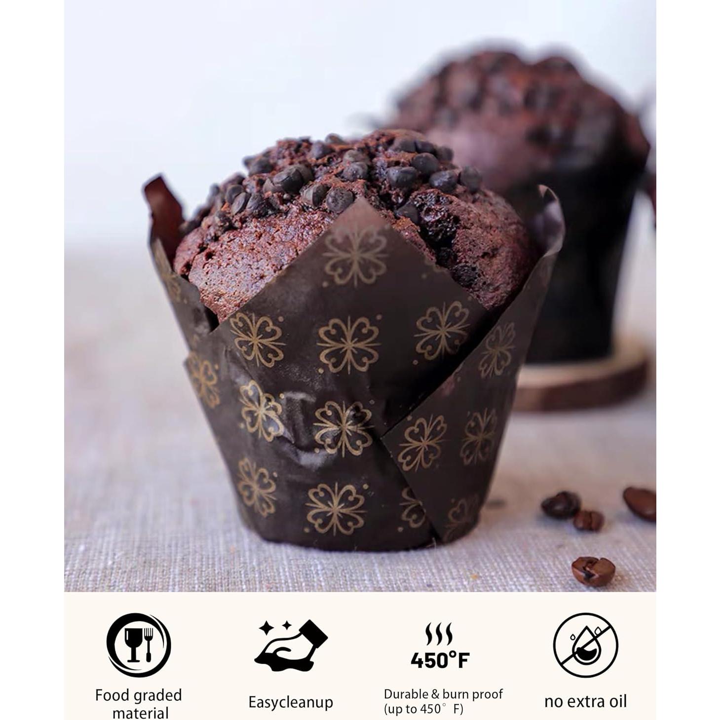 220 Forros de Cupcake Tulipanes Tikxlafe - Papel Pergamino