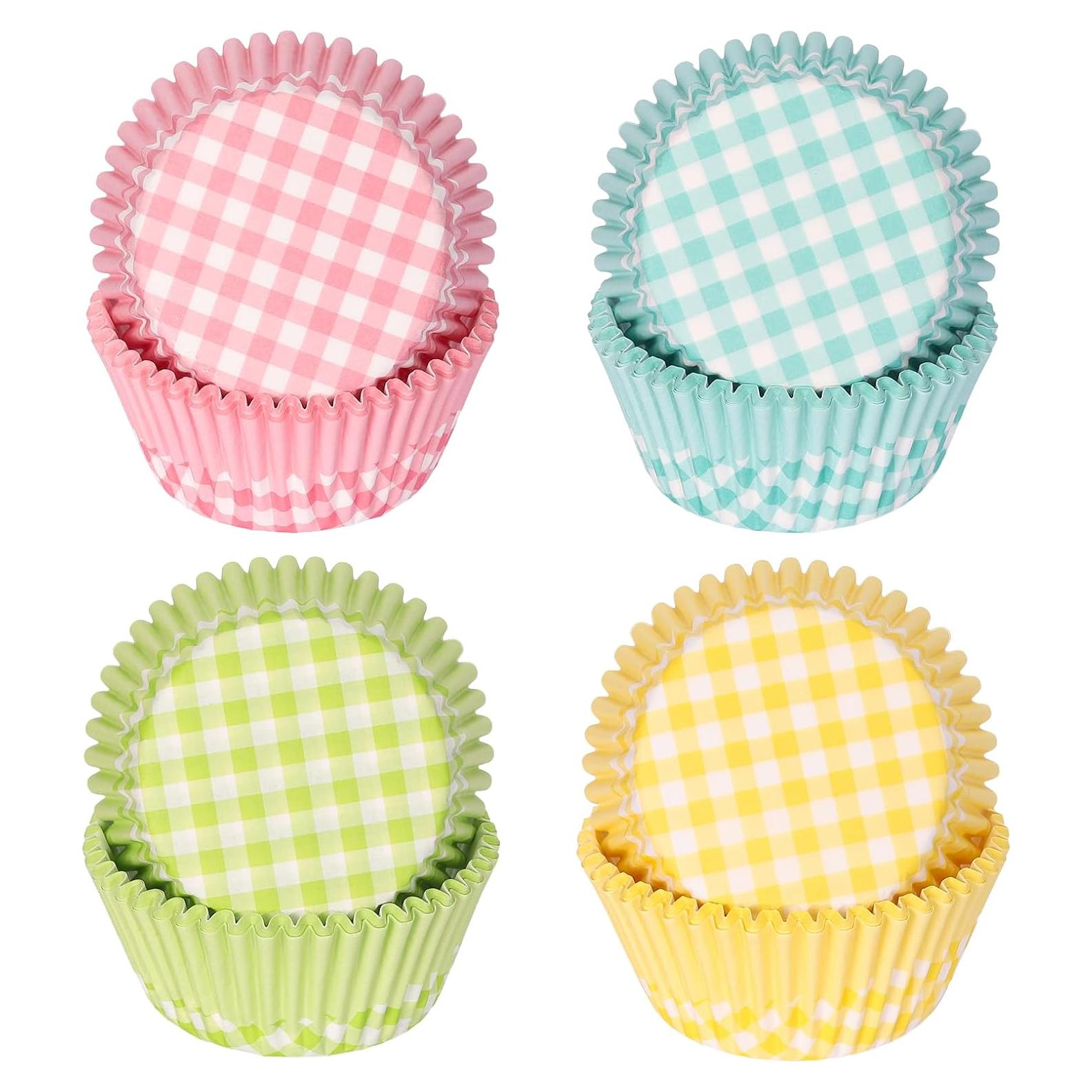 Forros de Cupcake Estándar SKIDEC 100 Piezas Cuadros de Búfalo