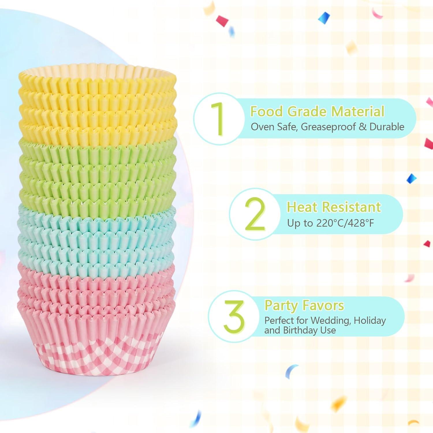 Forros de Cupcake Estándar SKIDEC 100 Piezas Cuadros de Búfalo