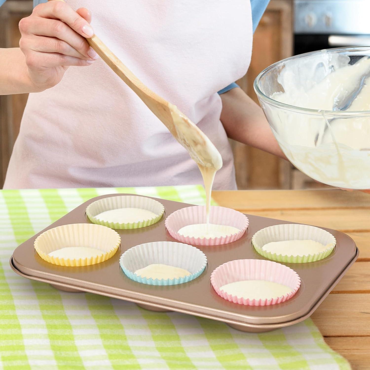 Forros de Cupcake Estándar SKIDEC 100 Piezas Cuadros de Búfalo