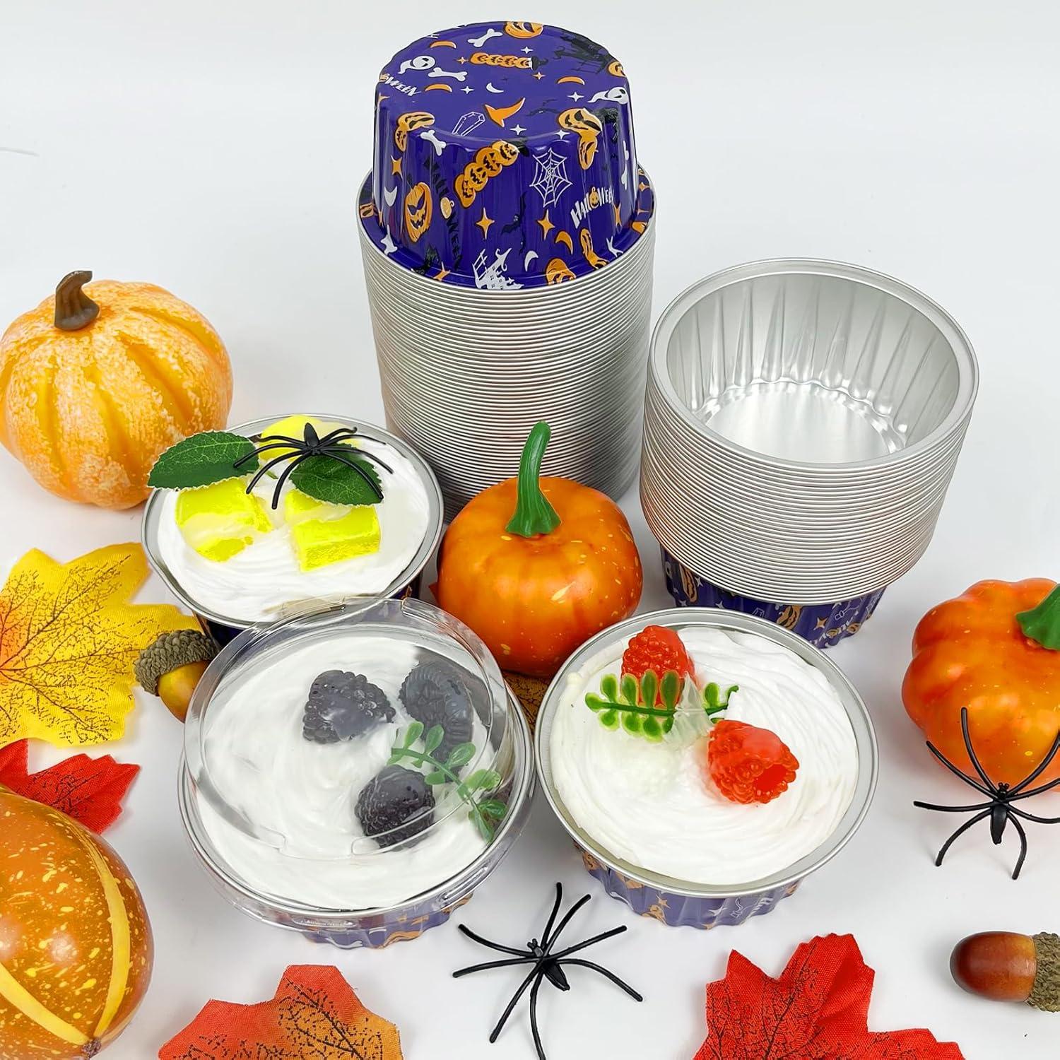 100 Vasos de Aluminio Desechables Augoog 125ml Halloween