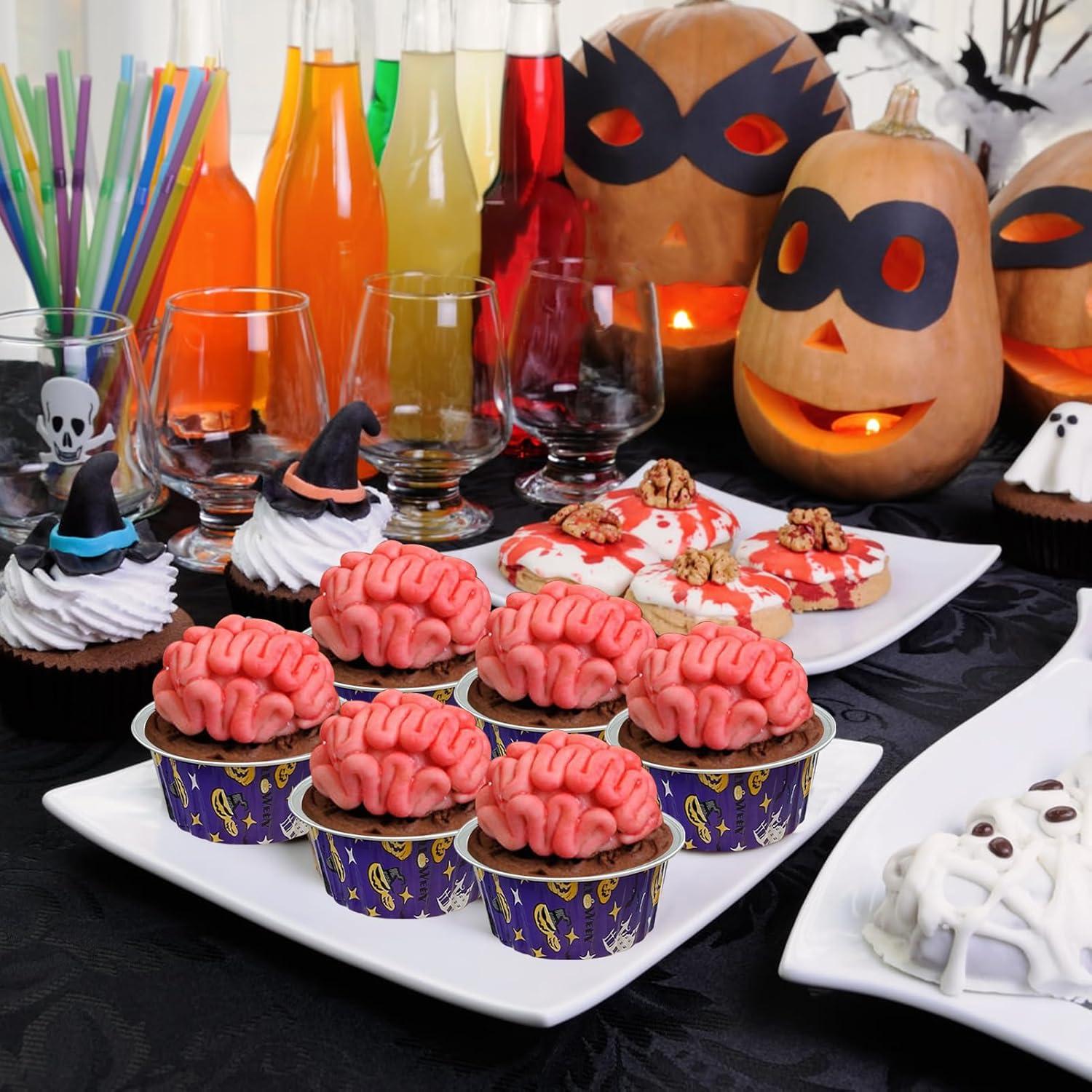 100 Vasos de Aluminio Desechables Augoog 125ml Halloween