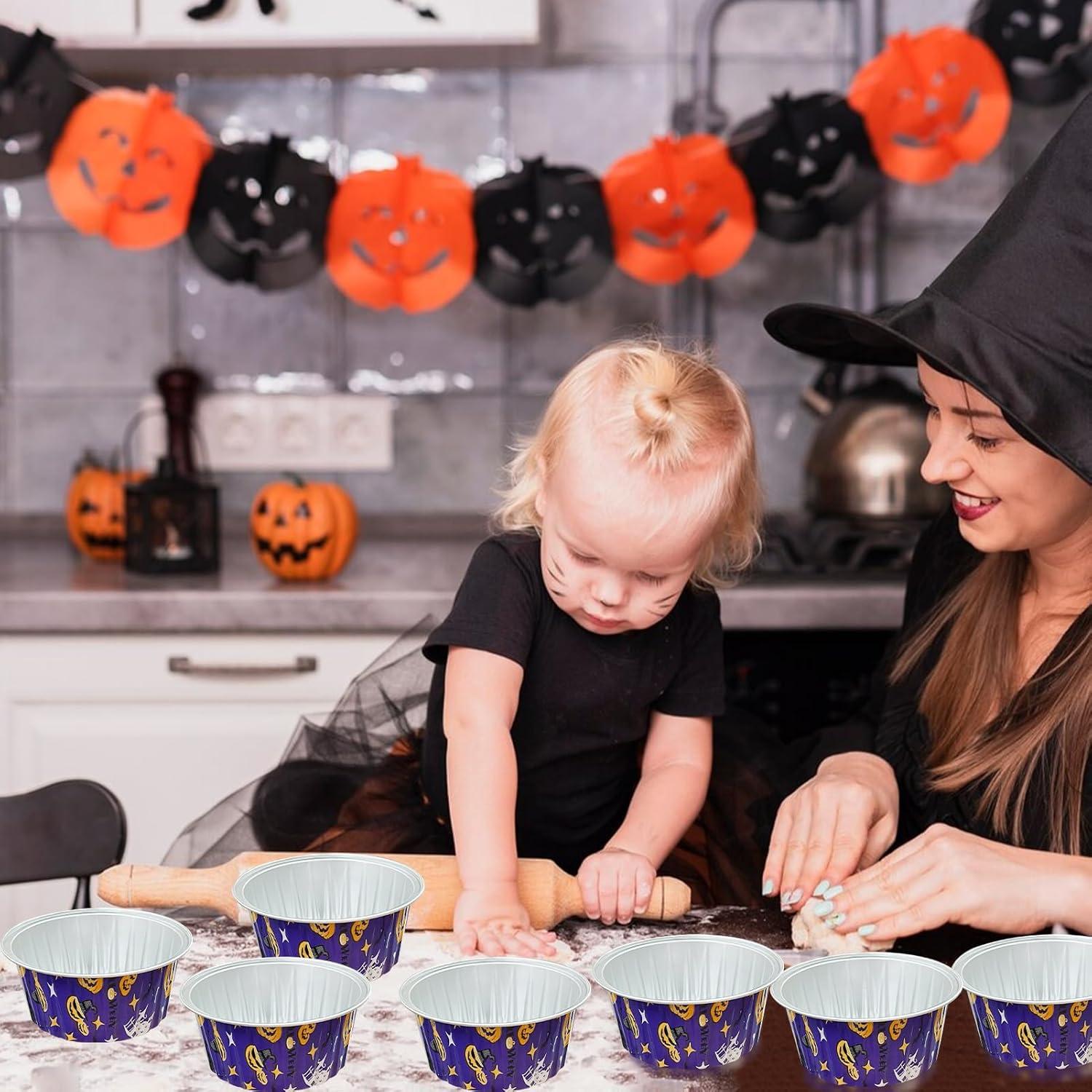 100 Vasos de Aluminio Desechables Augoog 125ml Halloween