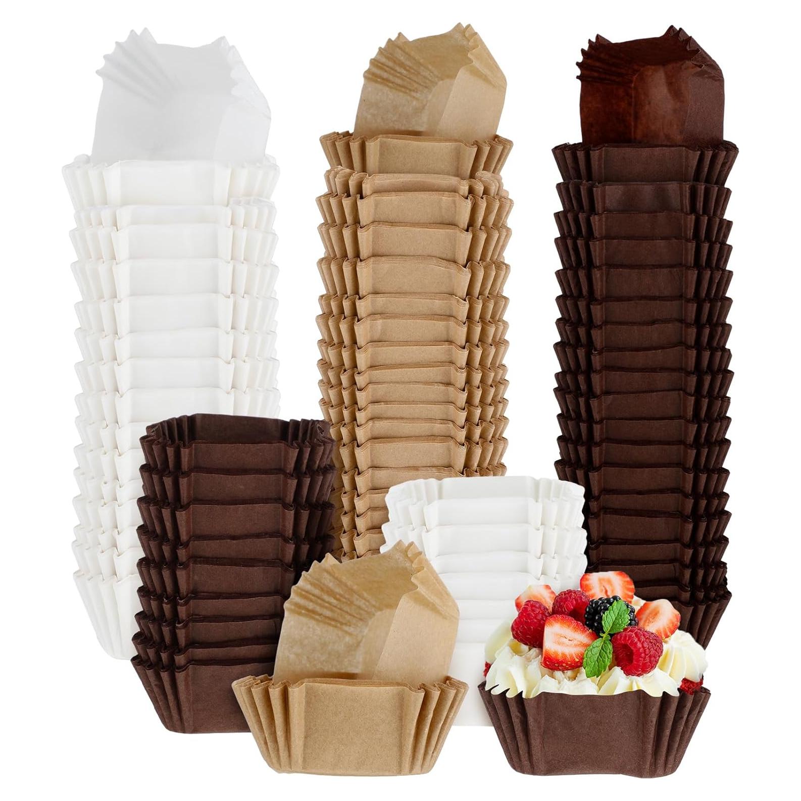 Forros de Cupcake Cuadrados Desechables Layhit - 900 Pcs