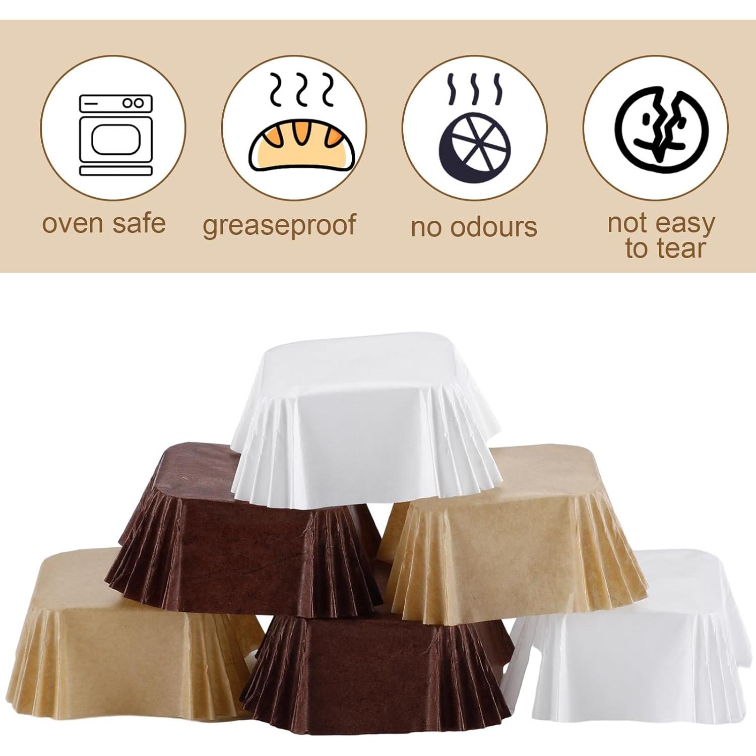 Forros de Cupcake Cuadrados Desechables Layhit - 900 Pcs