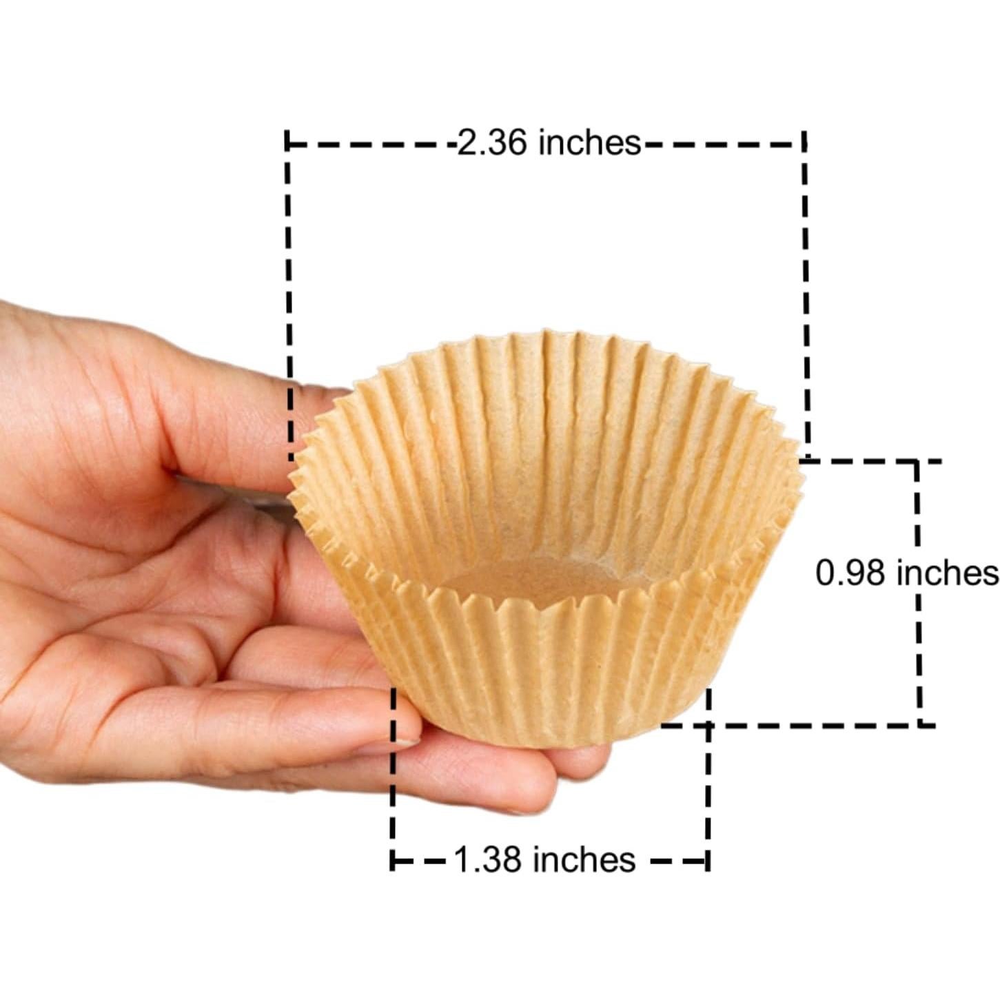 Forros para Mini Cupcakes Prefer Green - 500 Unidades Naturales