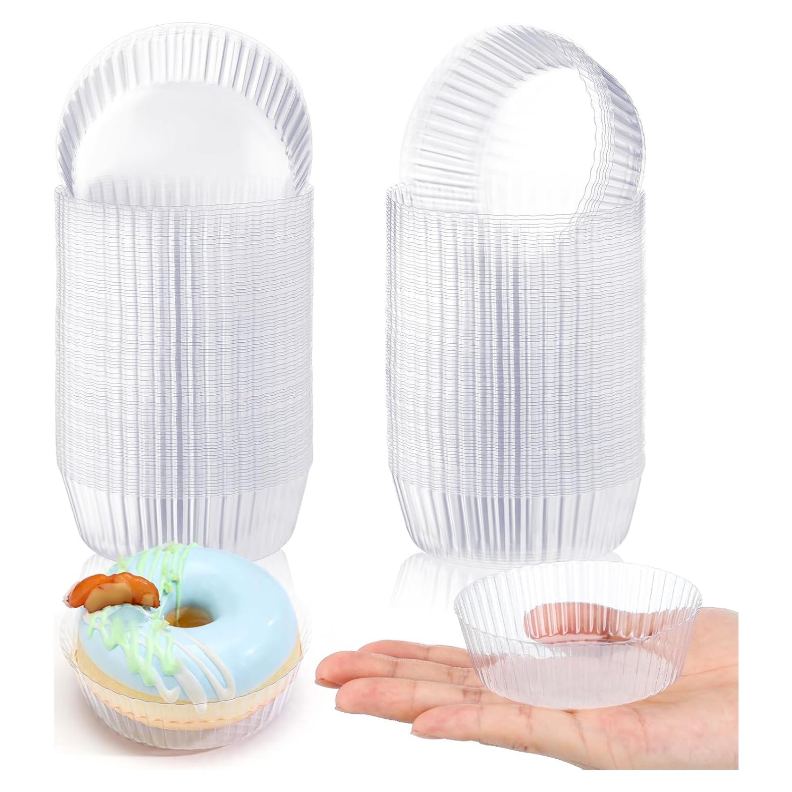 300 Forros Desechables para Cupcake Vesici 6.35 cm Transparentes