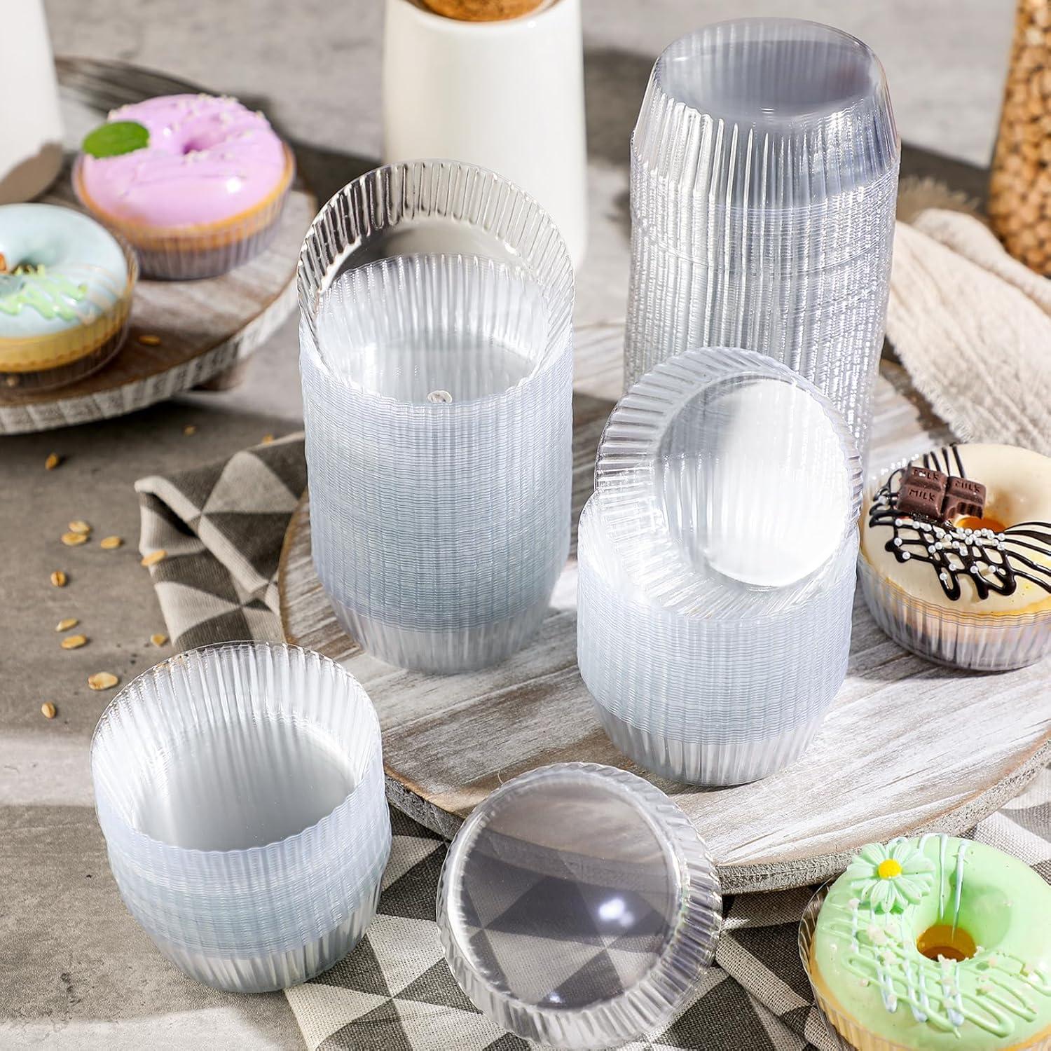 300 Forros Desechables para Cupcake Vesici 6.35 cm Transparentes