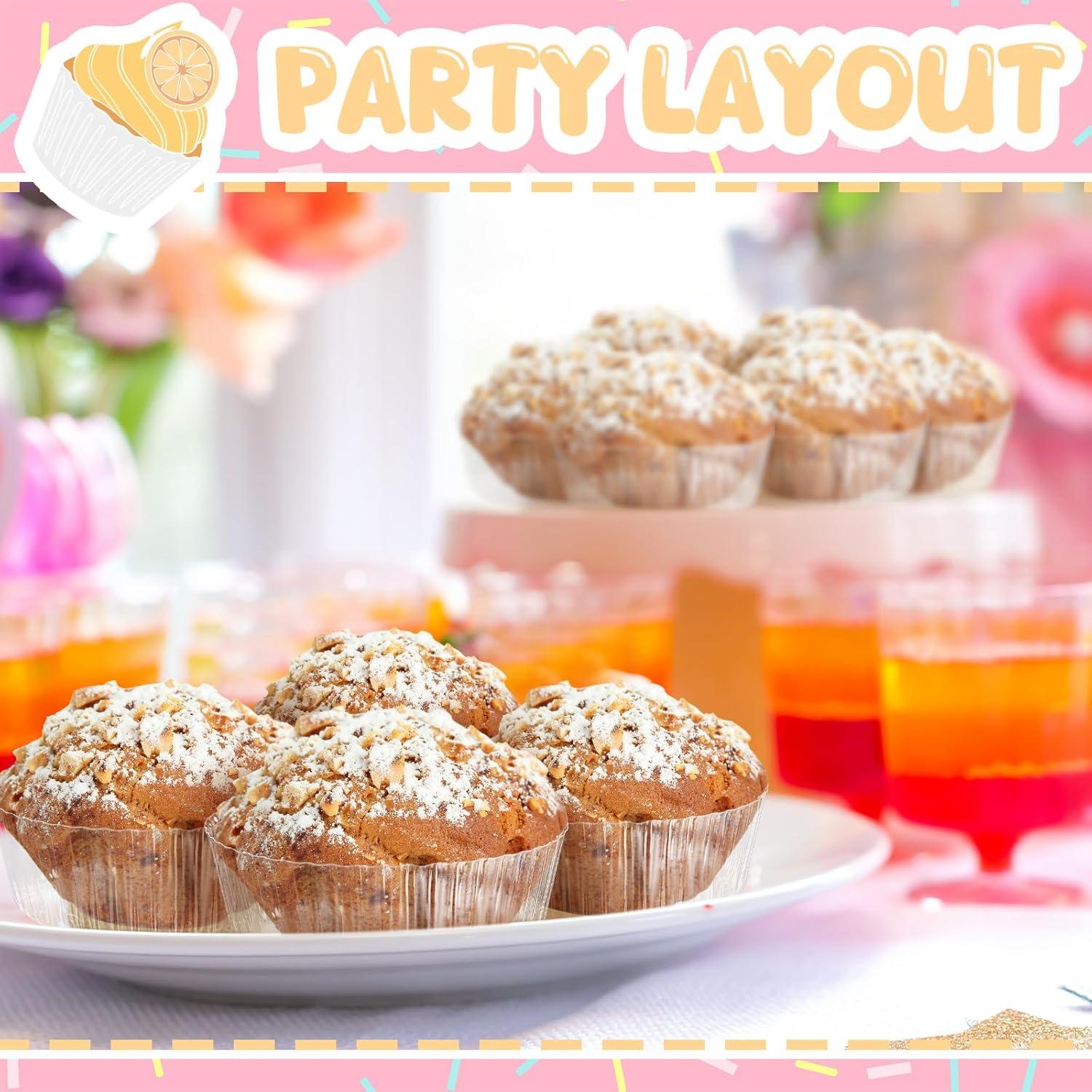 300 Forros Desechables para Cupcake Vesici 6.35 cm Transparentes