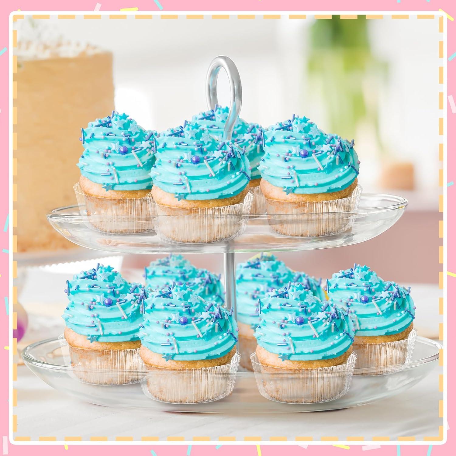 300 Forros Desechables para Cupcake Vesici 6.35 cm Transparentes
