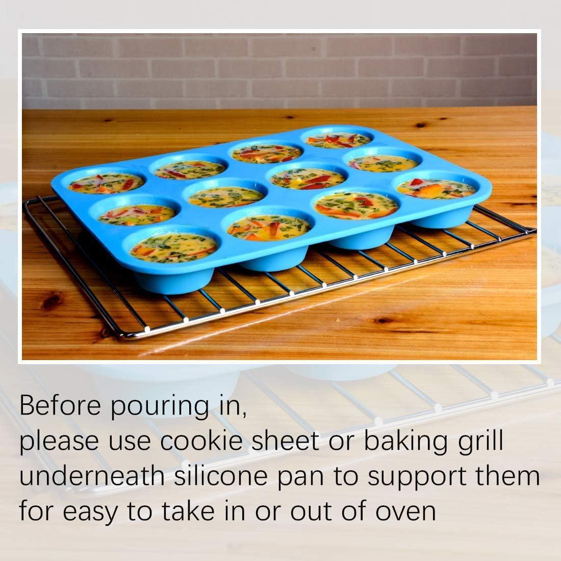 Molde de Silicona para Muffin CAKETIME - 3 Piezas 12 y 24 Tazas