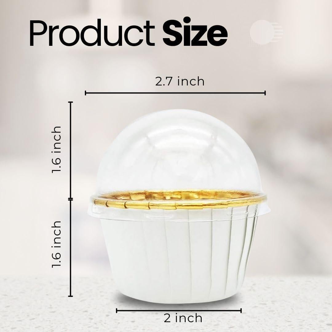 Paquete de 50 forros de aluminio Miliocry para cupcakes 3.5 oz