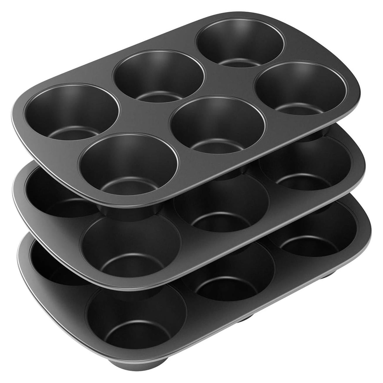 Molde para Muffin Jumbo Tiawudi 3 Piezas 6 Tazas Antiadherente