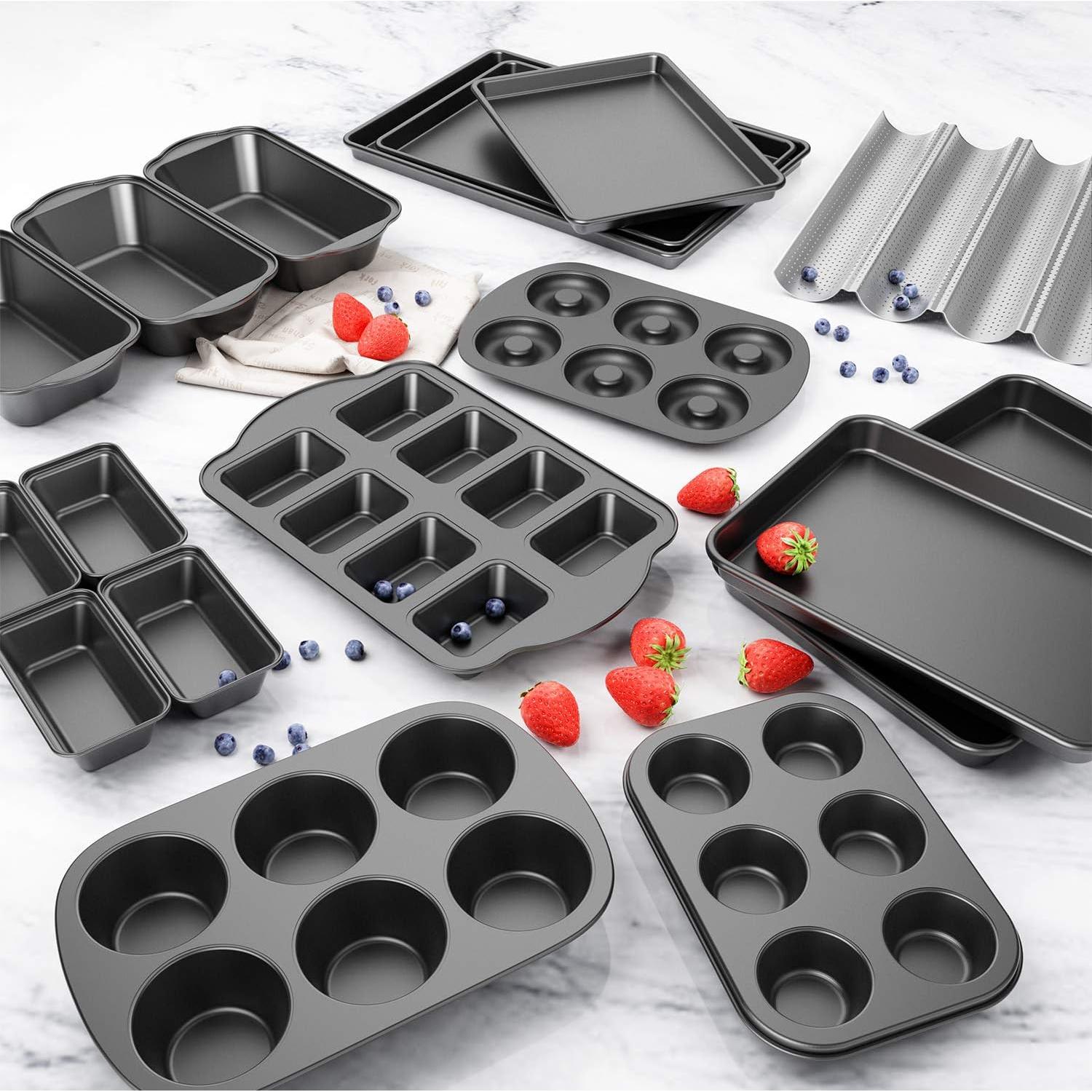 Molde para Muffin Jumbo Tiawudi 3 Piezas 6 Tazas Antiadherente