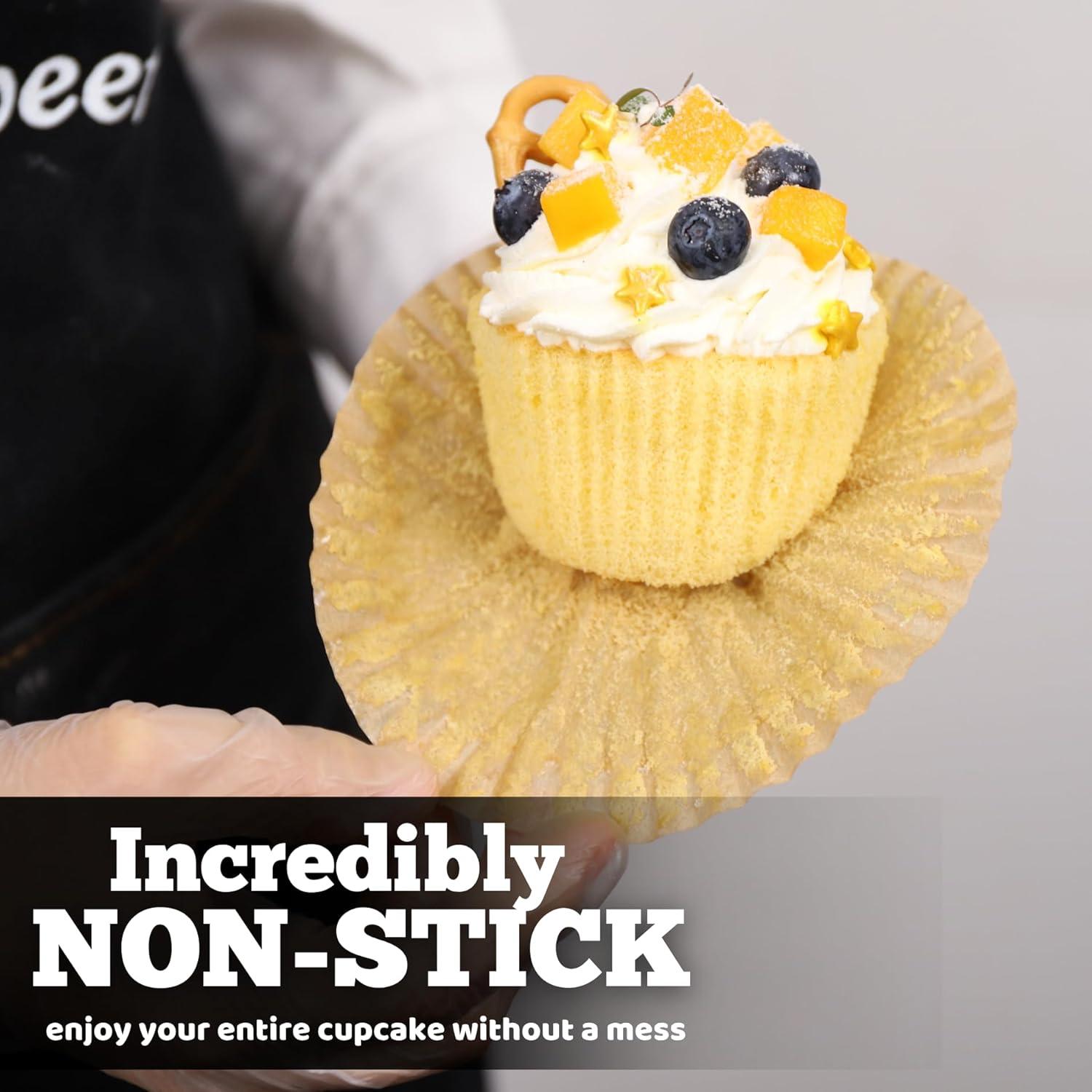 Forros de Muffin Jumbo Bake Buddies - 600 Piezas Marrones