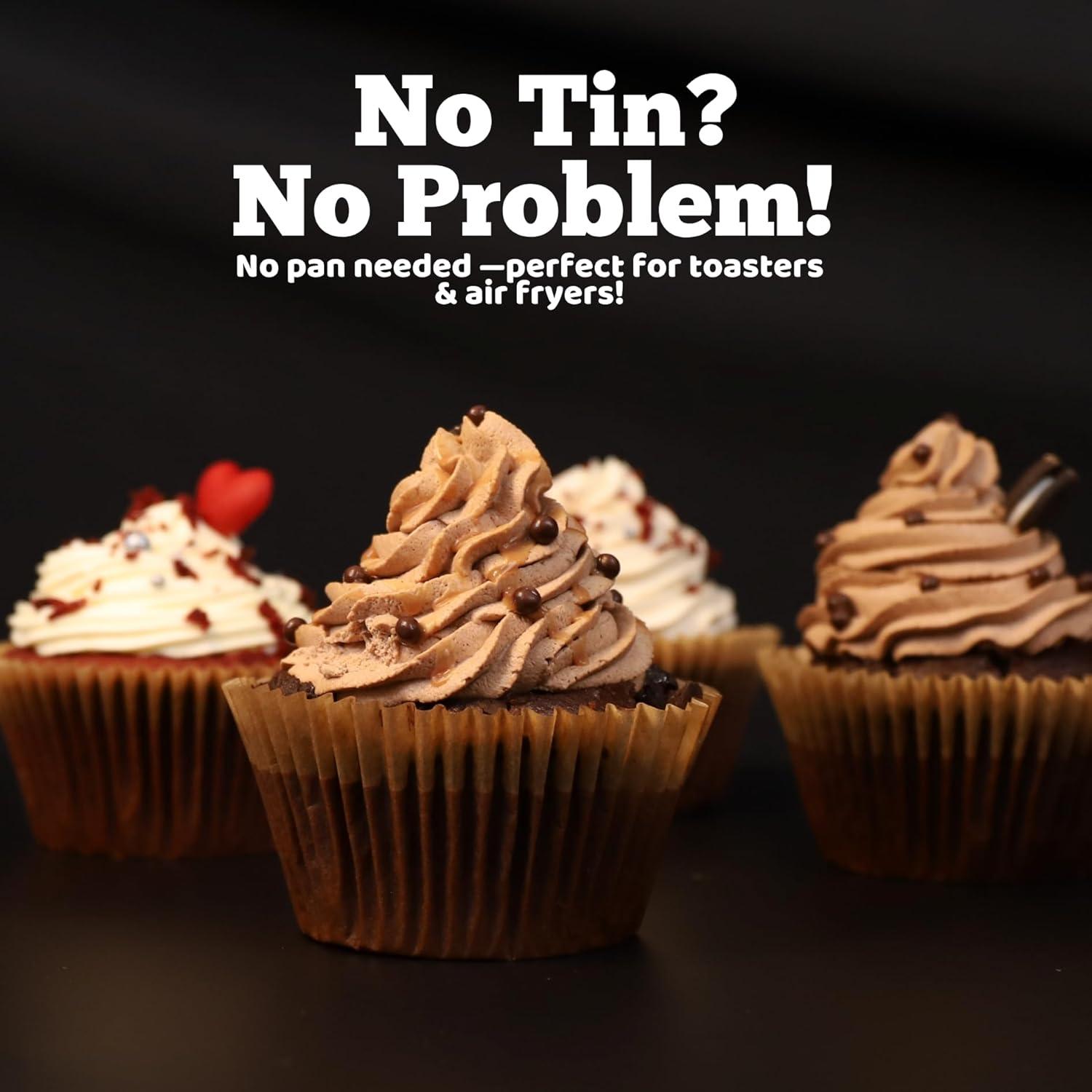 Forros de Muffin Jumbo Bake Buddies - 600 Piezas Marrones