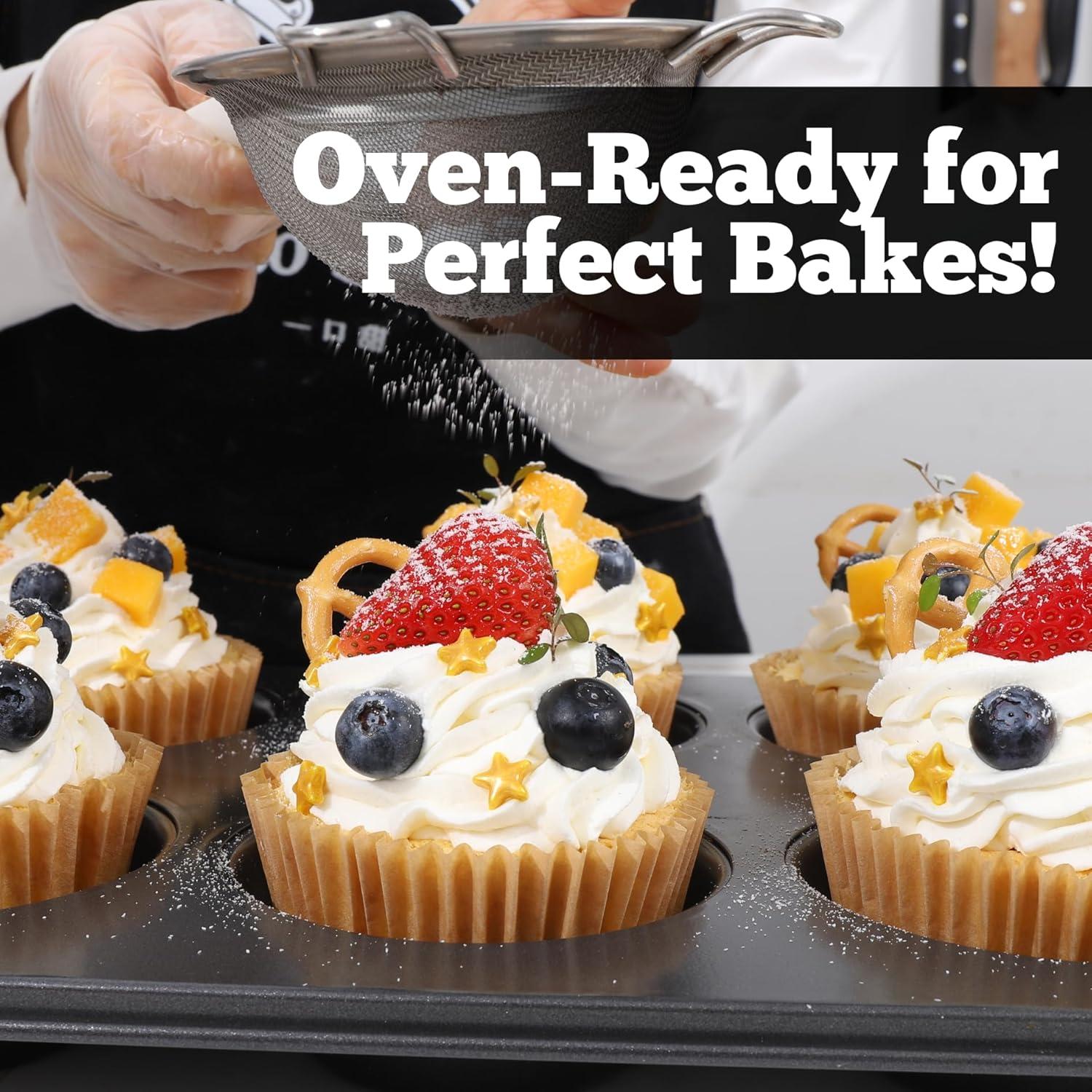 Forros de Muffin Jumbo Bake Buddies - 600 Piezas Marrones