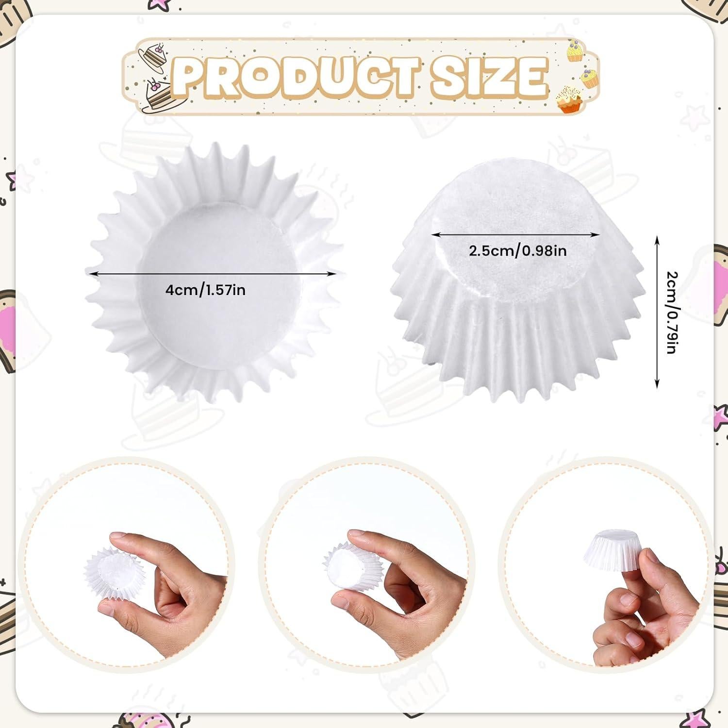 1000 Forros para Cupcake Mini Glavatrix 2.5cm Desechables