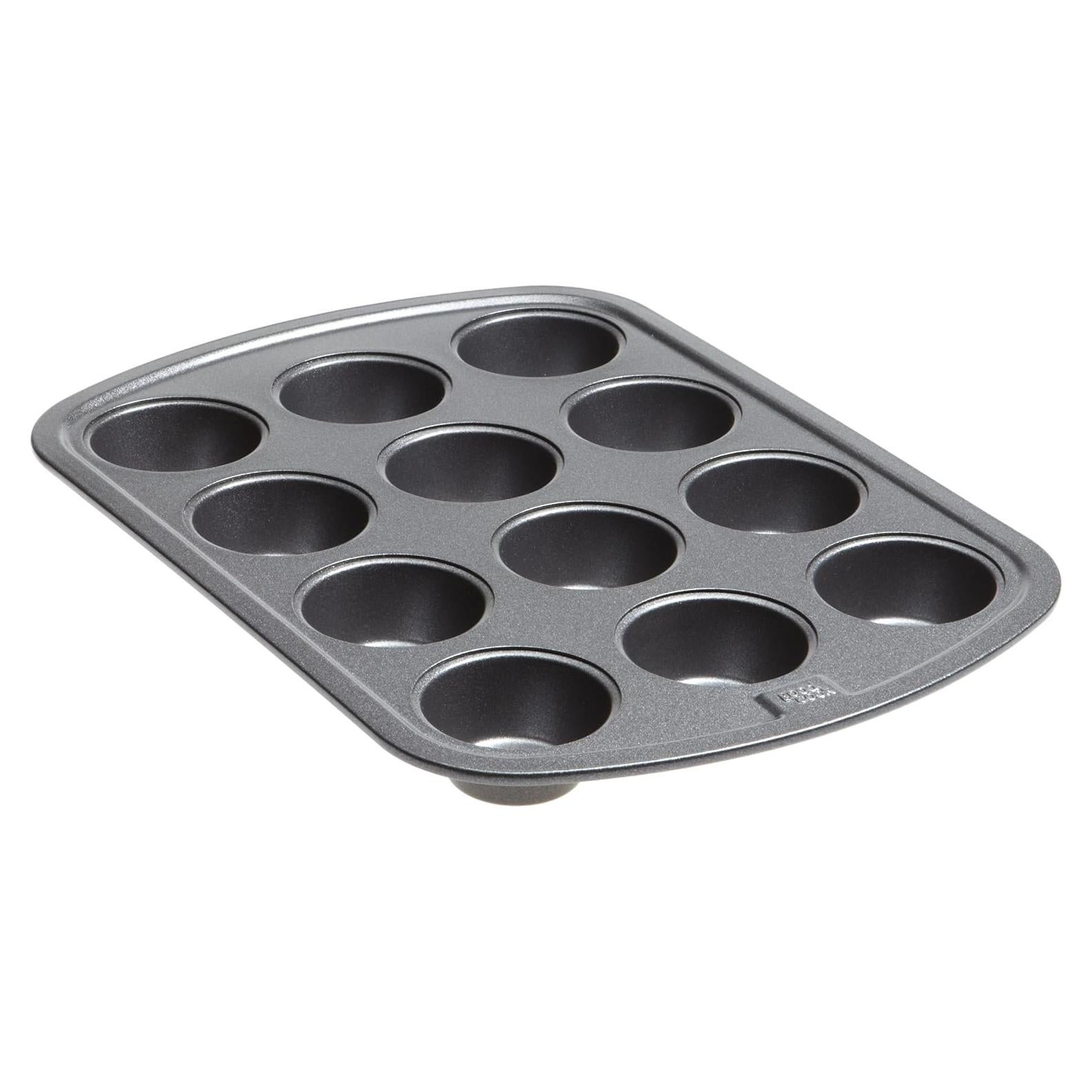 Molde para Muffins Mini GoodCook de 12 Tazas Antiadherente Gris