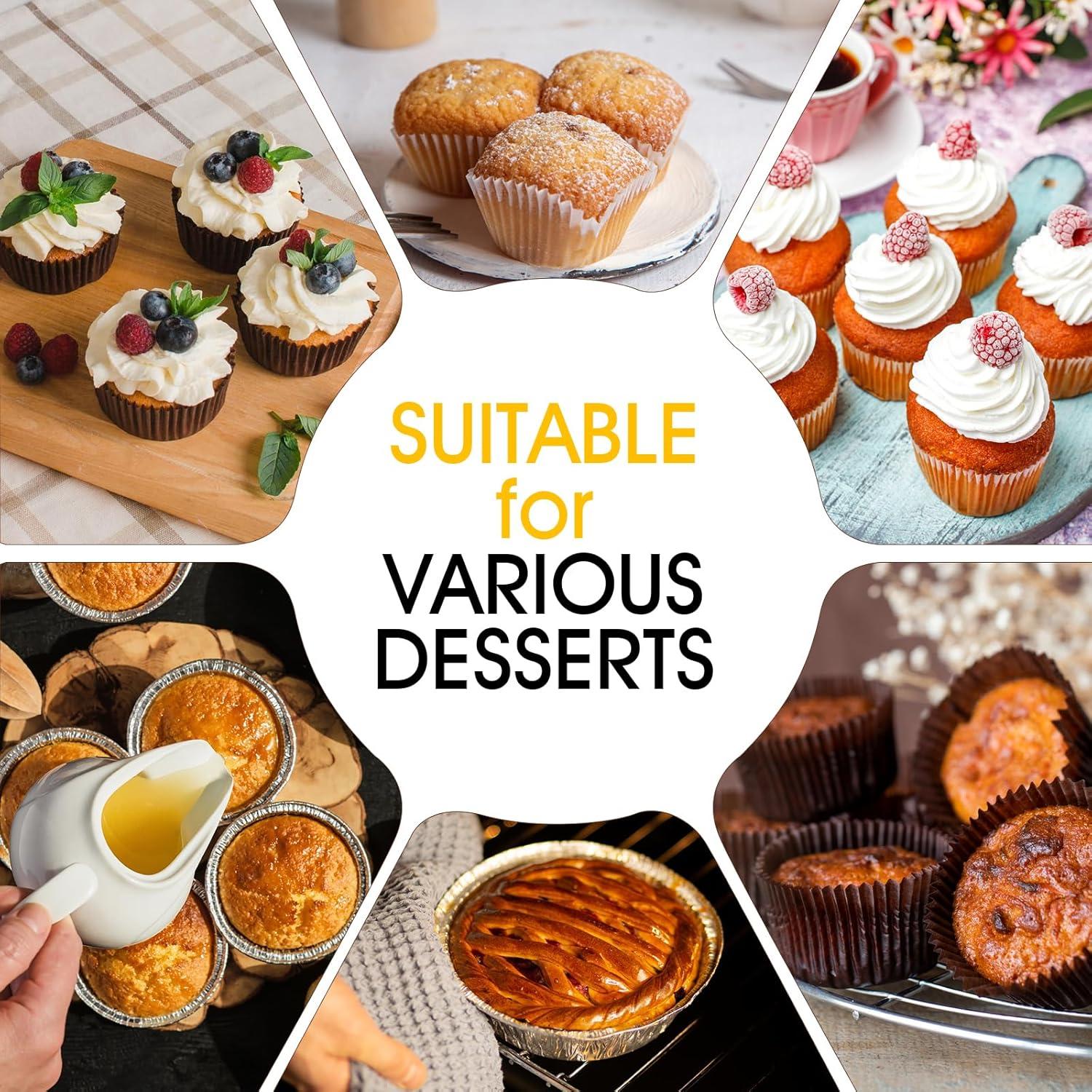 120 Moldes de Hornear de Aluminio 150 ml Wutfuooo - 8 Colores