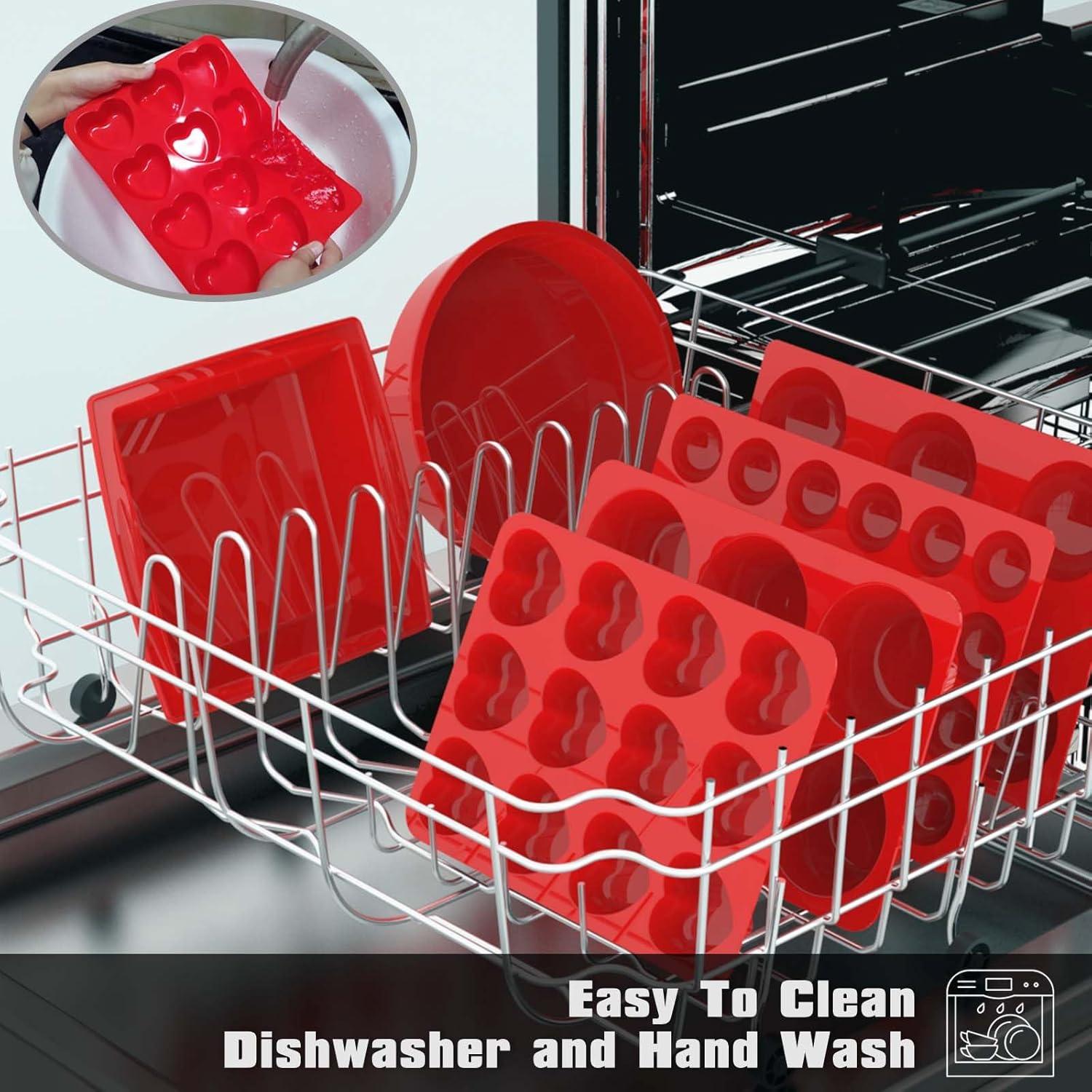 Molde de Silicona Antiadherente Corazón SILIVO 12 Tazas