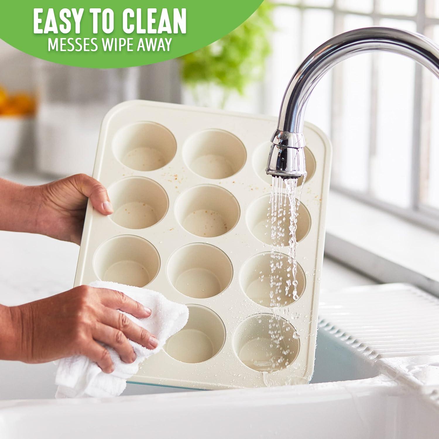 Molde para Muffins GreenLife 12 Tazas Antiadherente Cerámica