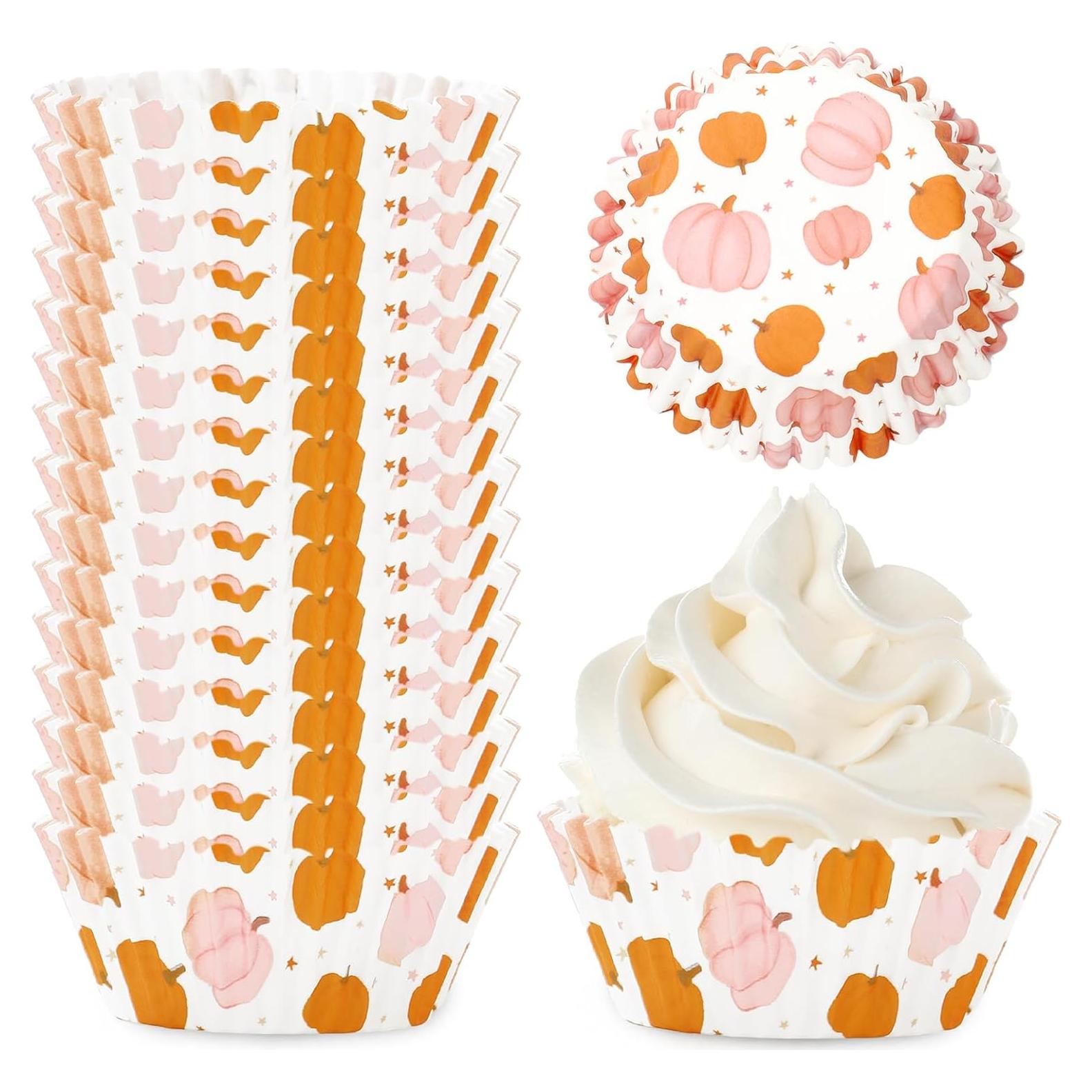 Forros de Cupcake Otoño 300 Piezas Whaline 5.08 cm Papel