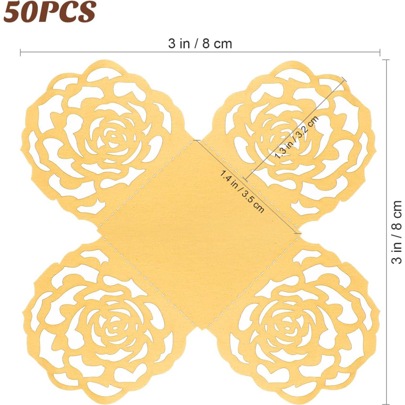 Forros de Cupcake Cuadrados Toyvian 50 Piezas Papel Kraft