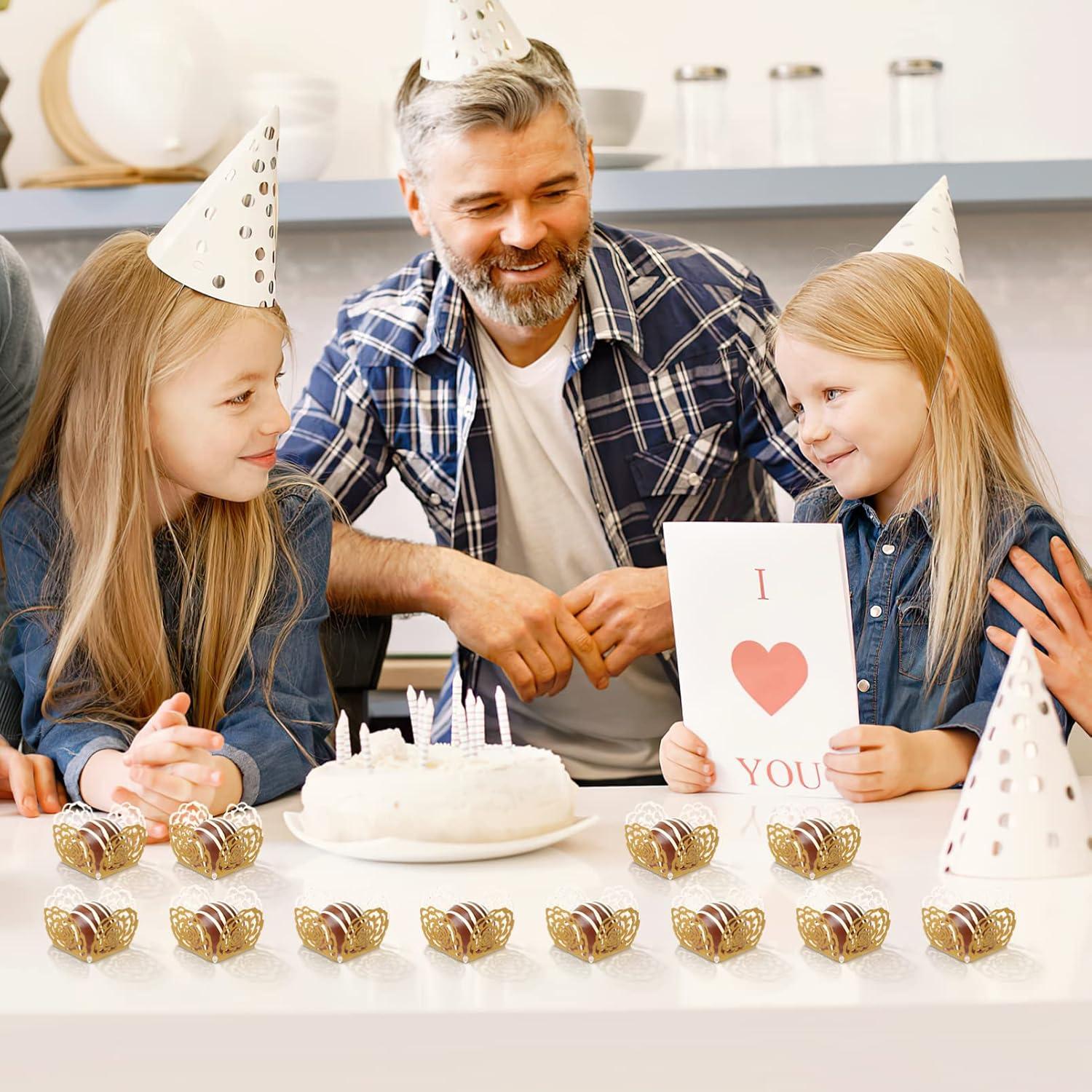 Forros de Cupcake Cuadrados Toyvian 50 Piezas Papel Kraft