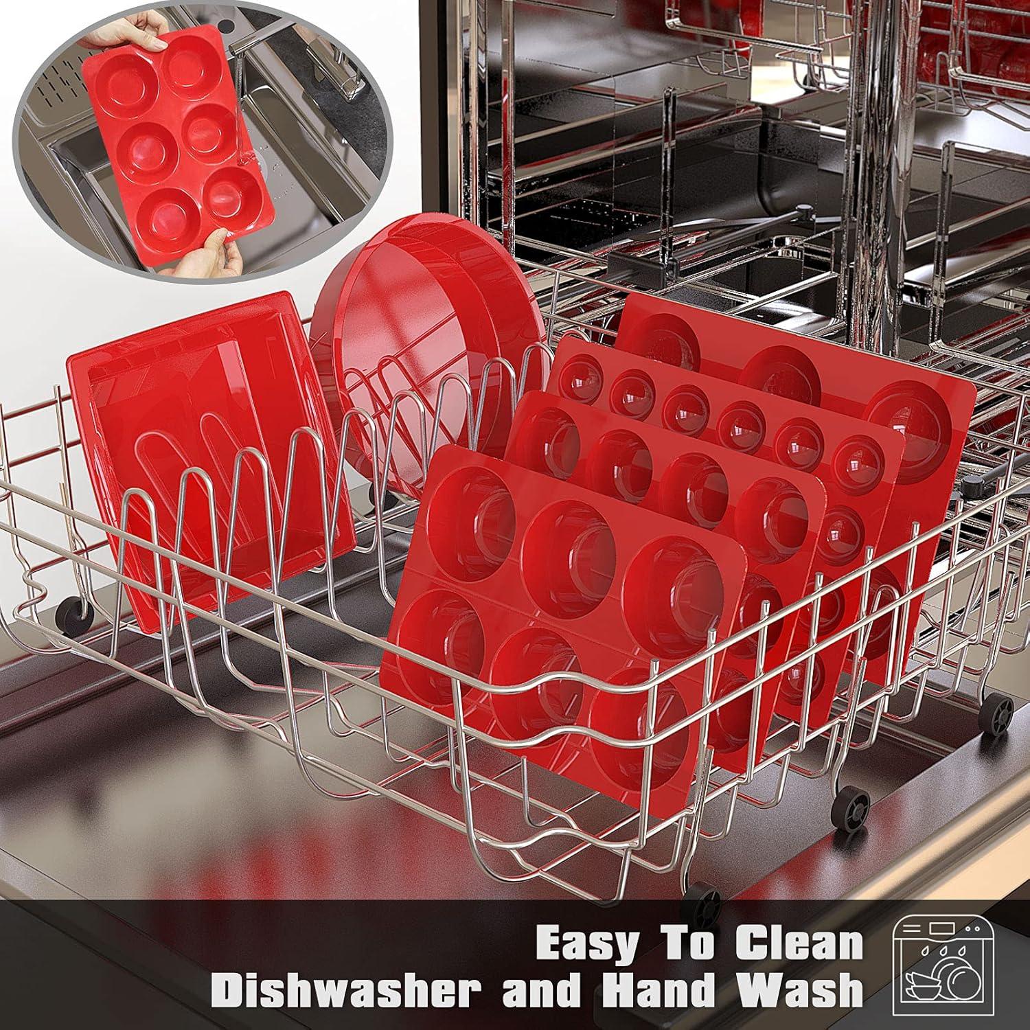 Molde para Muffin Jumbo SILIVO - 2 Paquetes de 6 Tazas Antiadherente