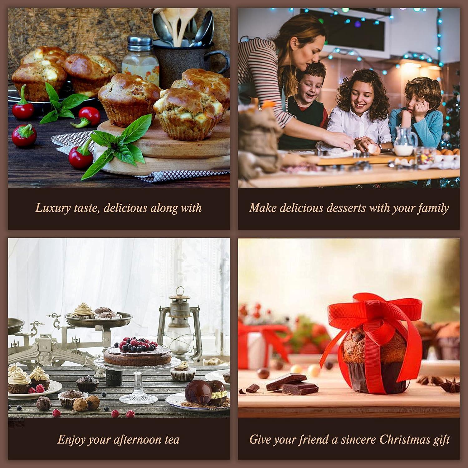 Molde para Muffin Jumbo SILIVO - 2 Paquetes de 6 Tazas Antiadherente