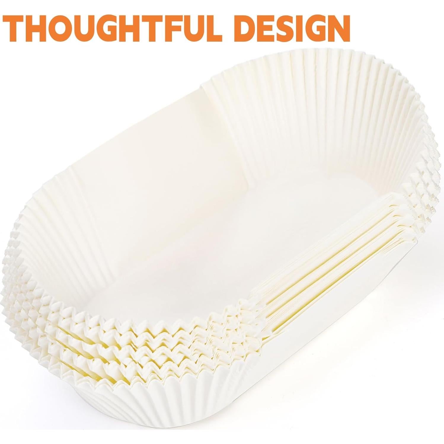 Forros Desechables para Hornear Pan LEGUMMY 50 Piezas 22.86x11.43 cm