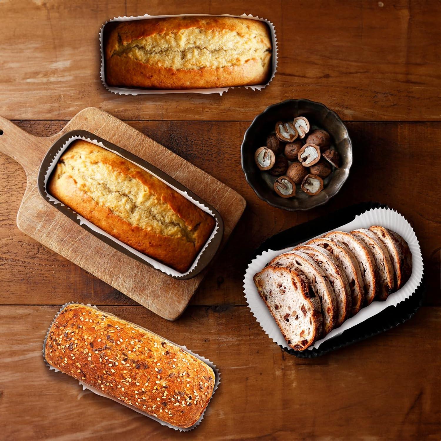 Forros Desechables para Hornear Pan LEGUMMY 50 Piezas 22.86x11.43 cm